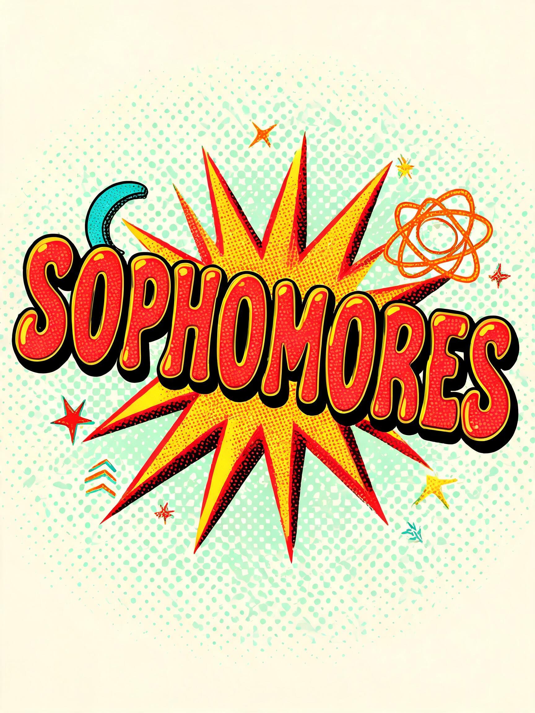"SOPHOMORES" — Retro Pop text effect