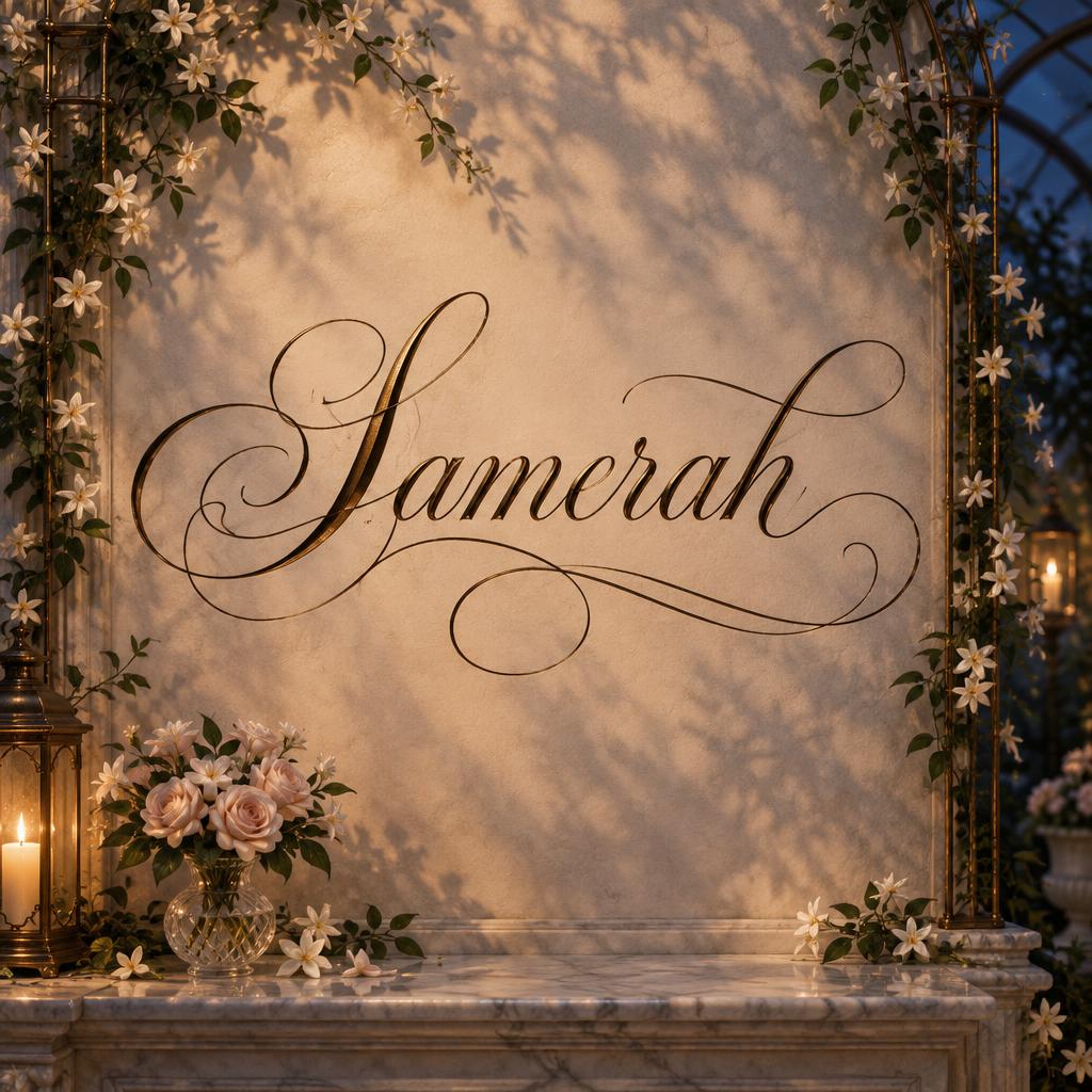 "Samerah" —  | AI Text Effect Generator
