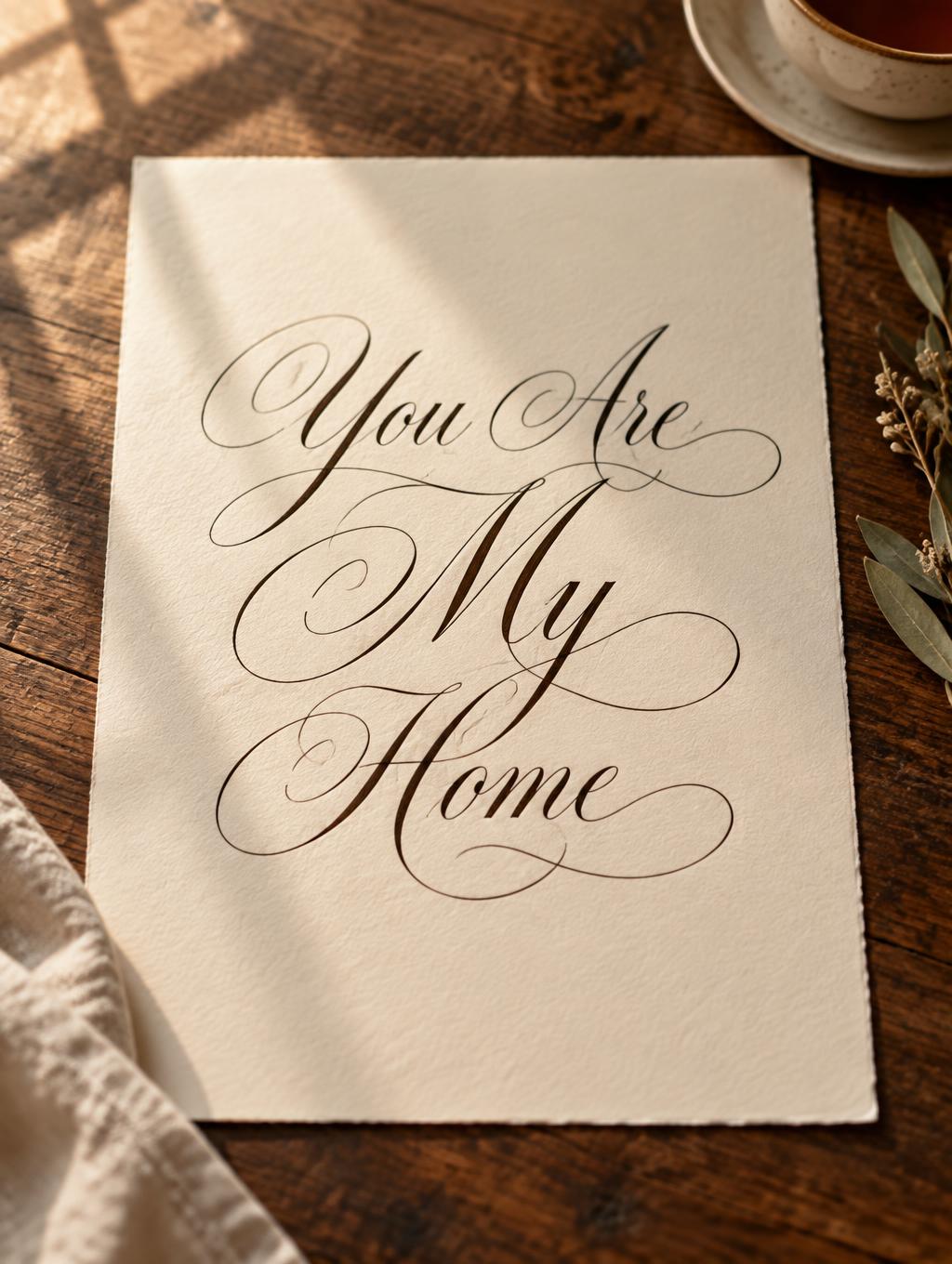 "You Are My Home" —  | AI Text Effect Generator