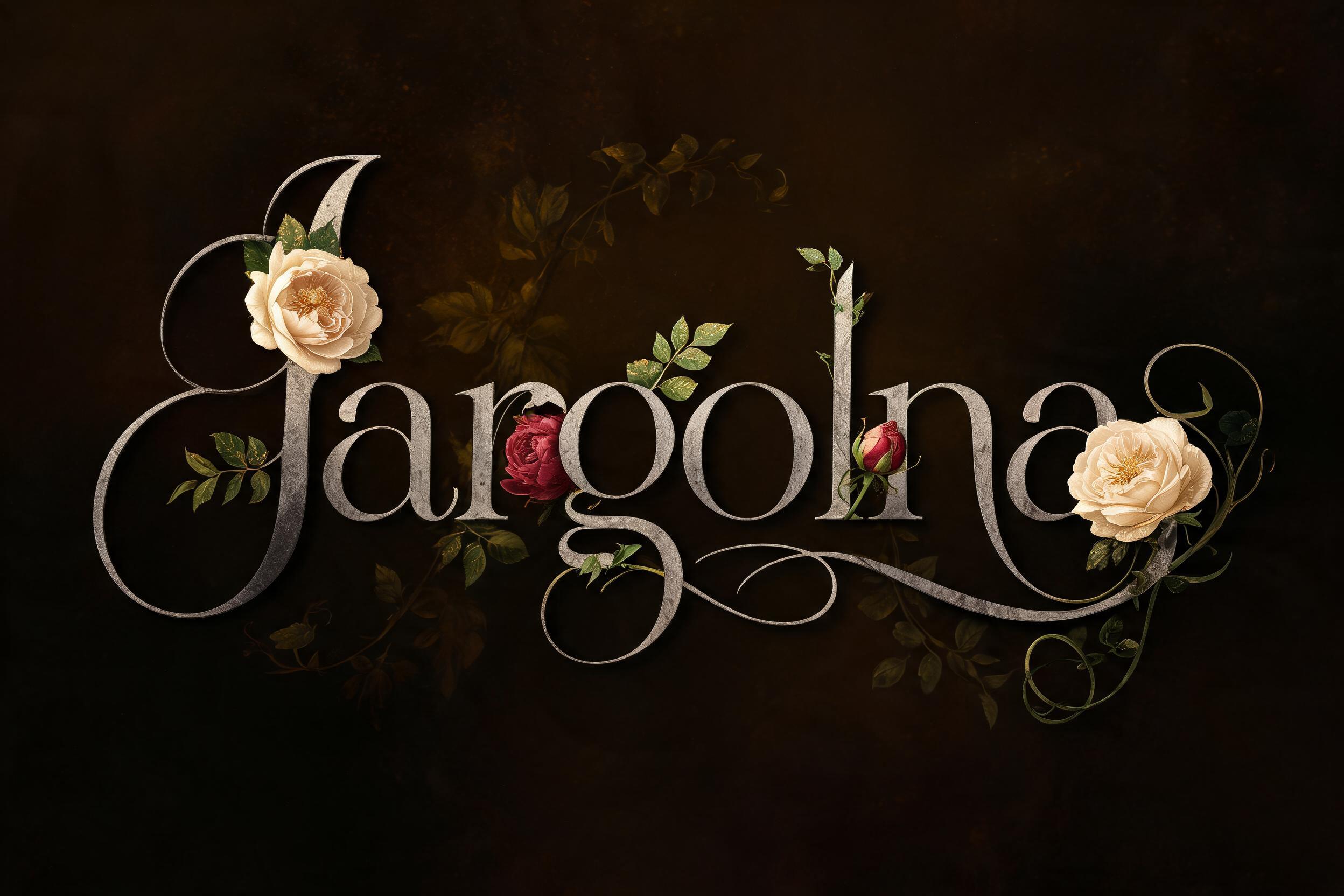 "Jargolna" — Floral | AI Text Effect Generator