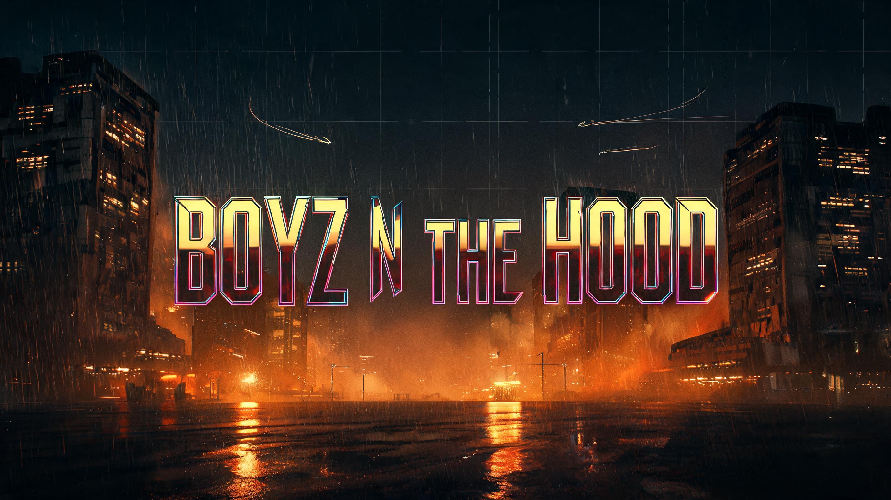 "BOYZ N THE HOOD" — Cyberpunk 2077 | AI Text Effect Generator