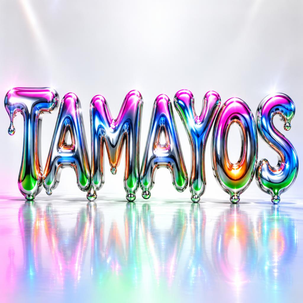 "TAMAYOS" — Y2k Chrome | AI Text Effect Generator