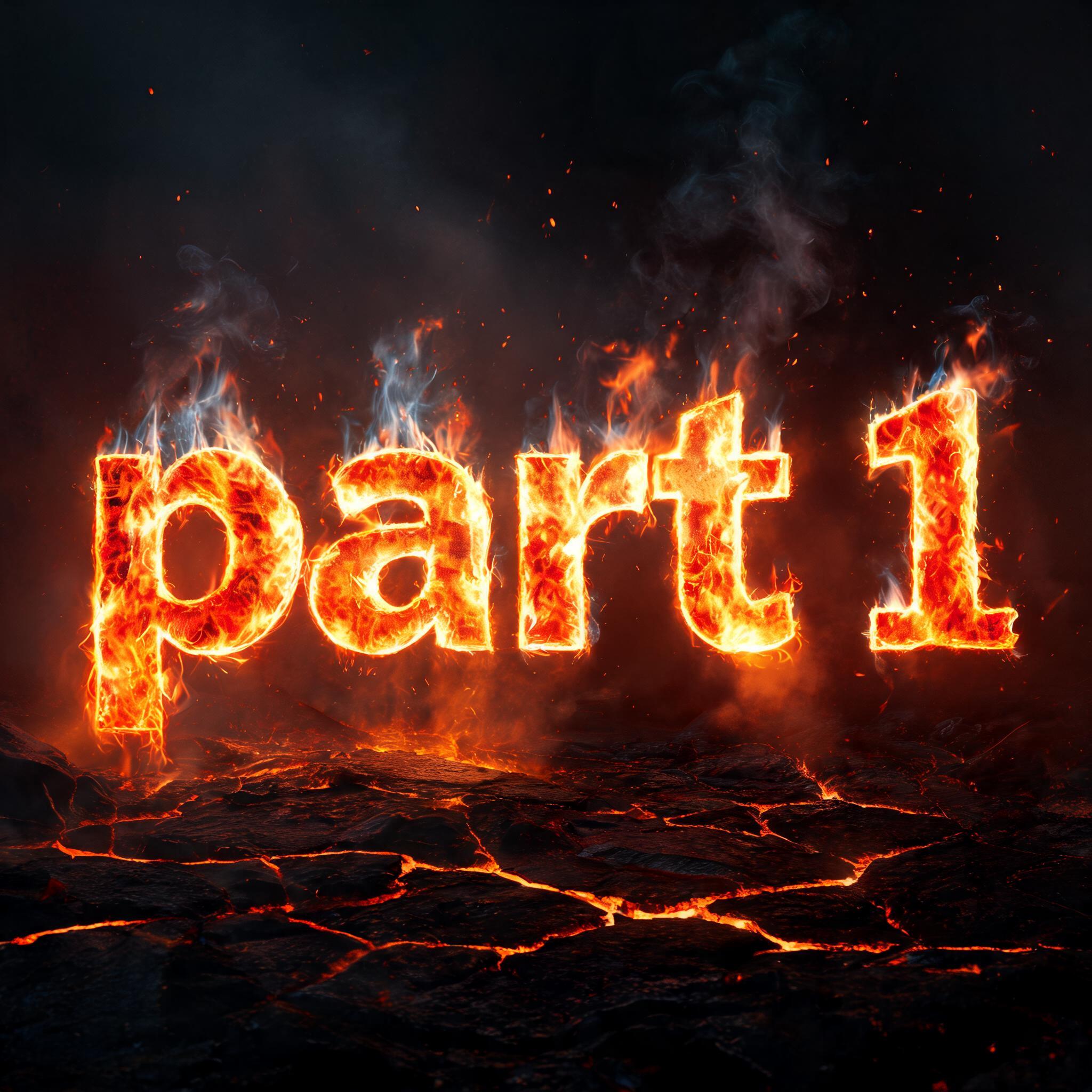 "part 1" — Fire Smoke | AI Text Effect Generator