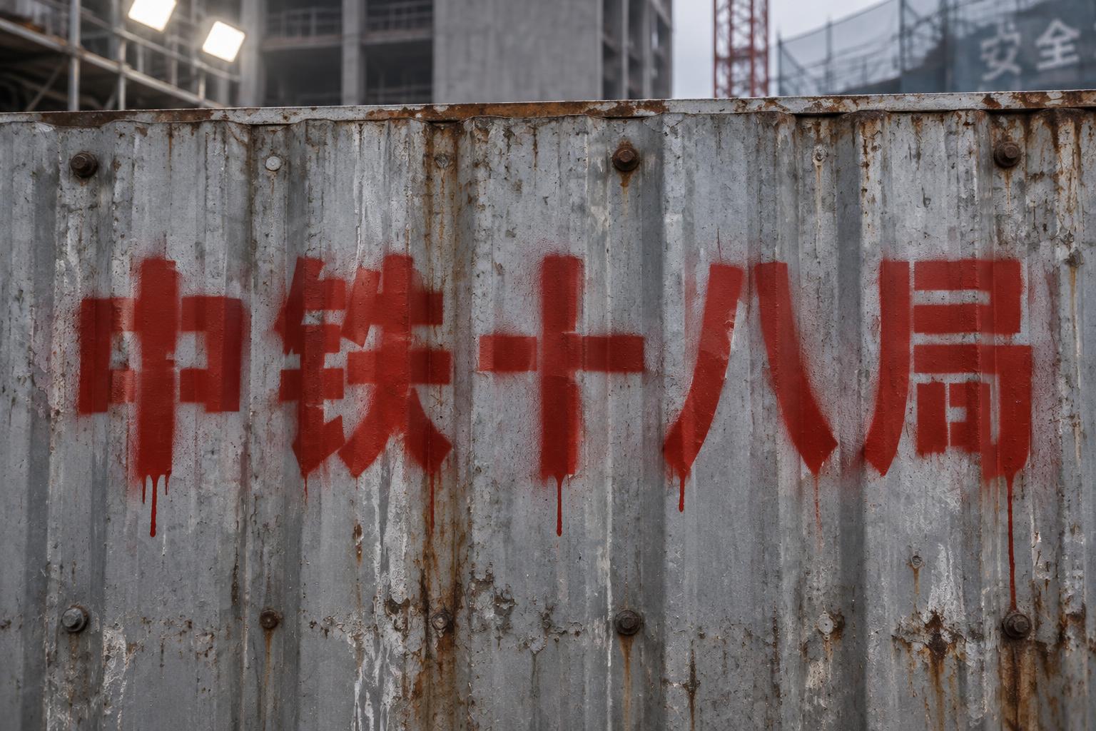 "中铁十八局" — Stencil | AI Text Effect Generator