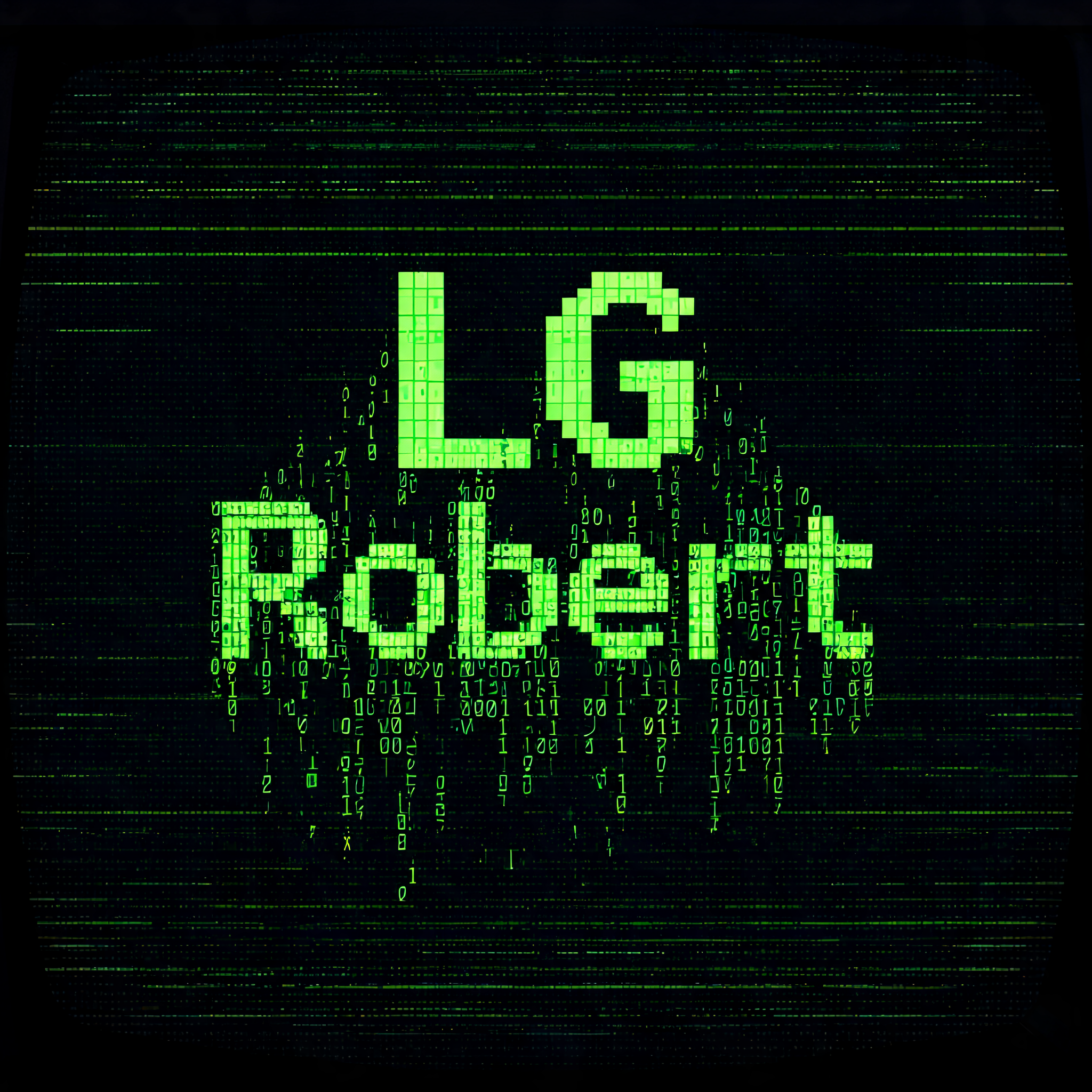 "LG
Robert" — Cyberpunk Data Stream | AI Text Effect Generator