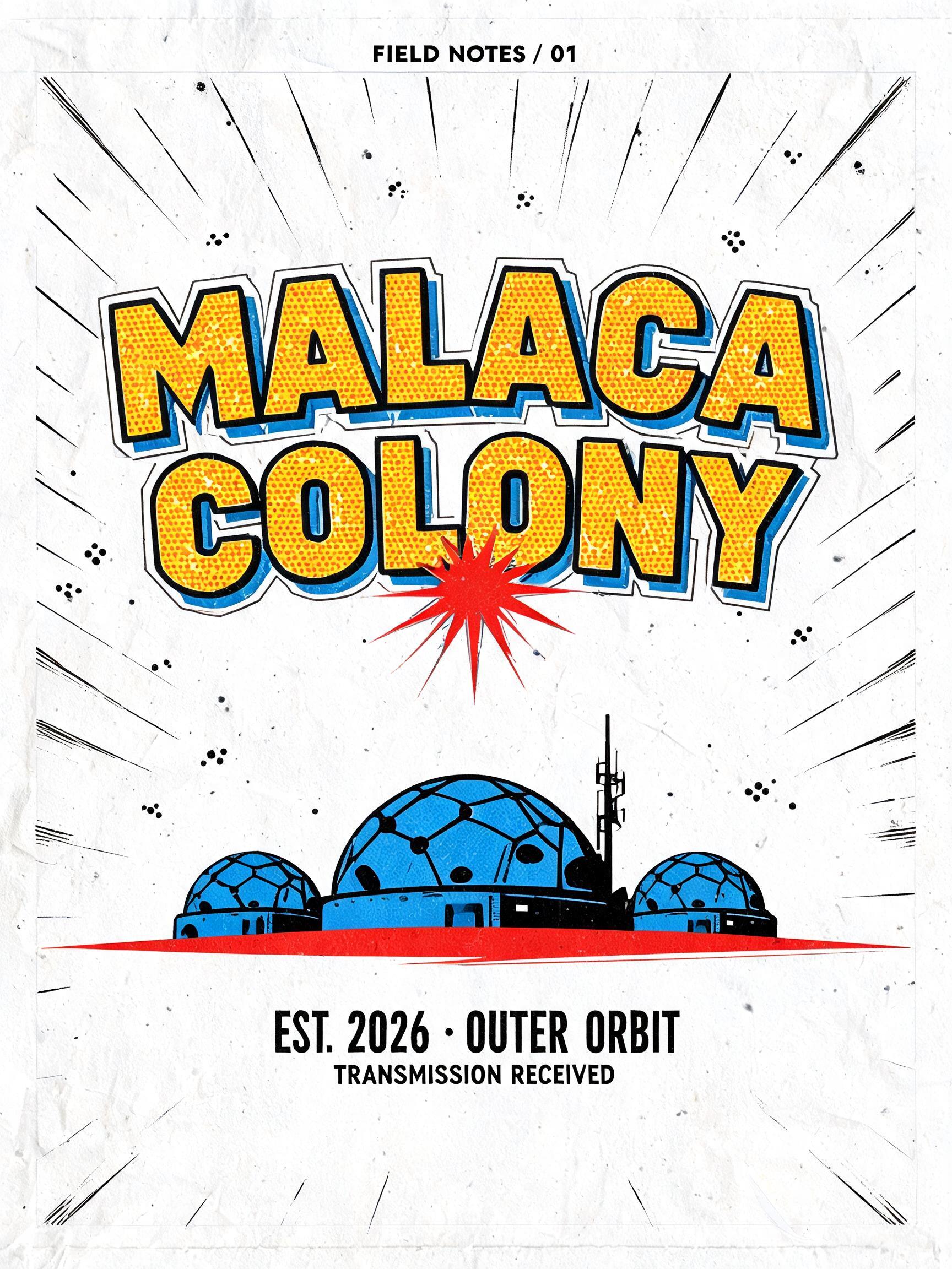 "Malaca colony" — Comic Book | AI Text Effect Generator