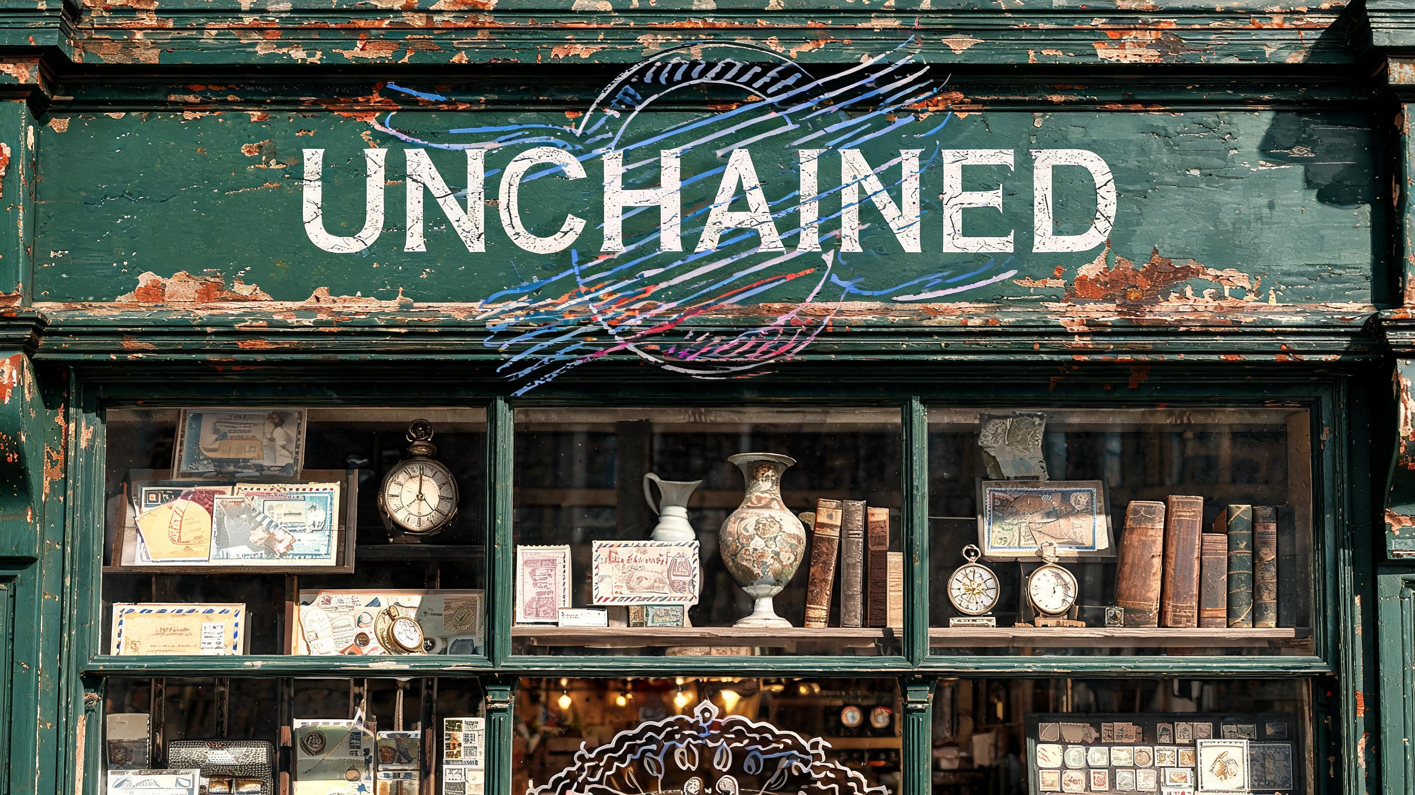 "UNCHAINED" — Vintage | AI Text Effect Generator