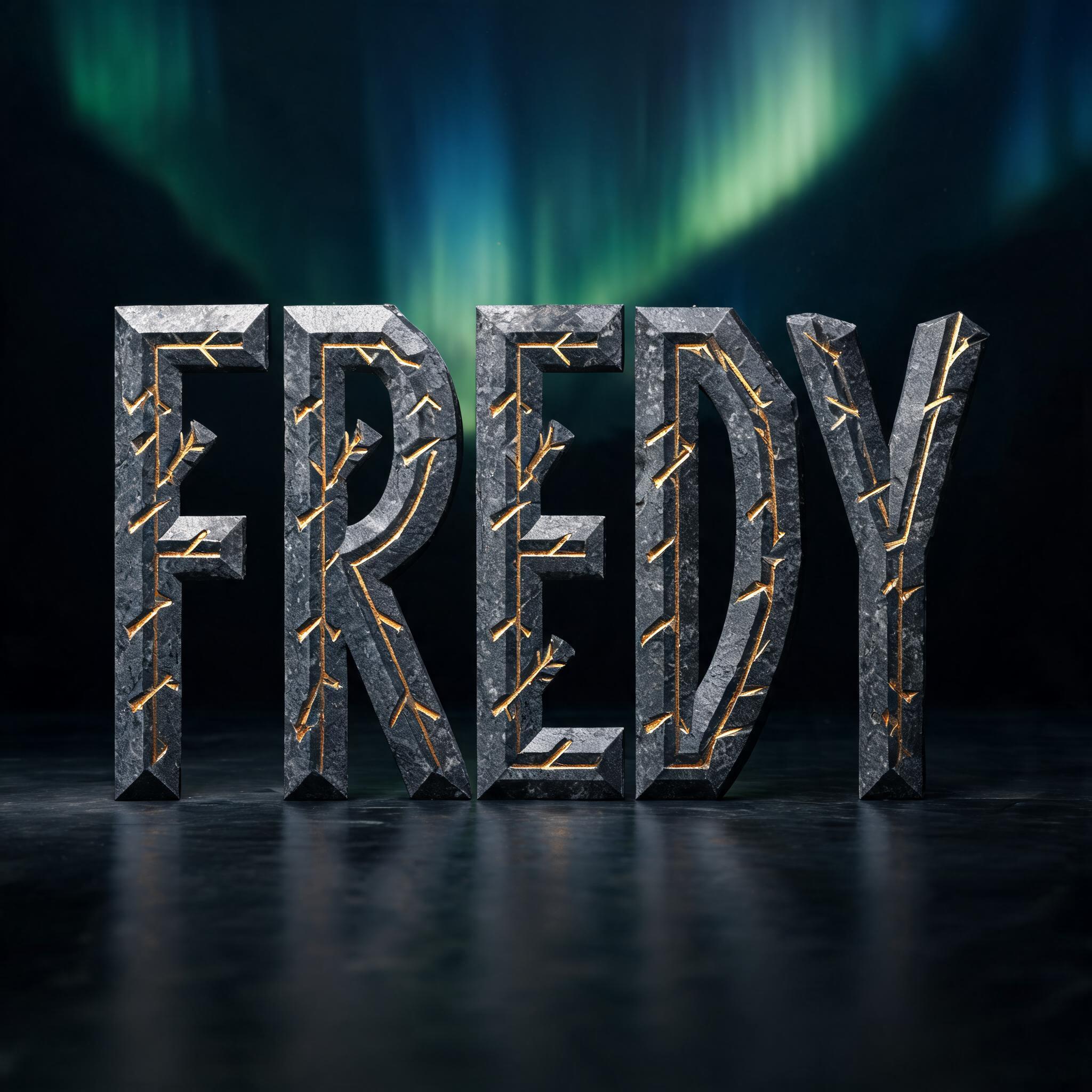 "Fredy" — Viking Runic | AI Text Effect Generator