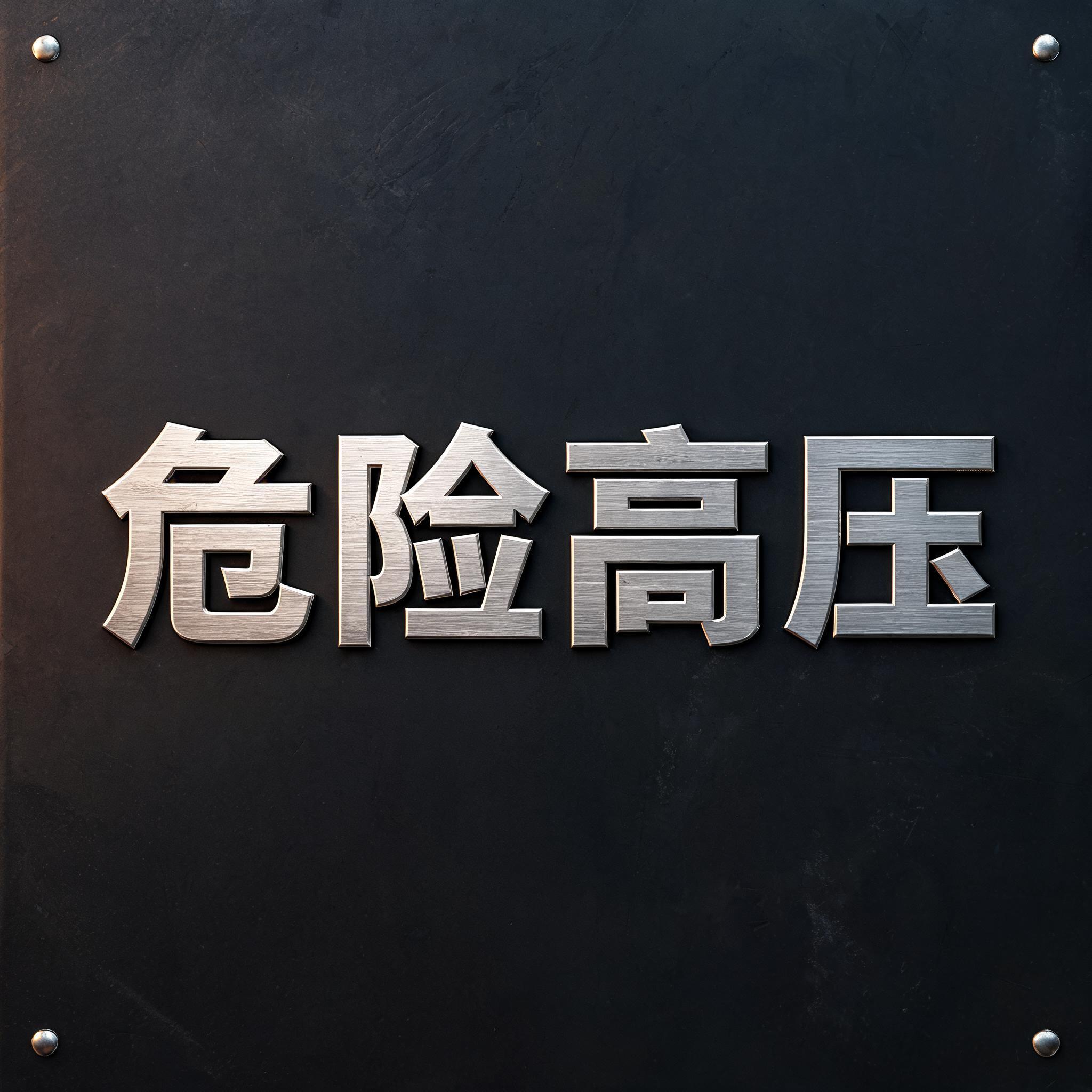 "危险高压" — Laser Cut | AI Text Effect Generator