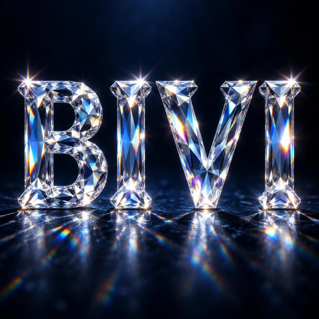"BIVI" — Glass Crystal | AI Text Effect Generator