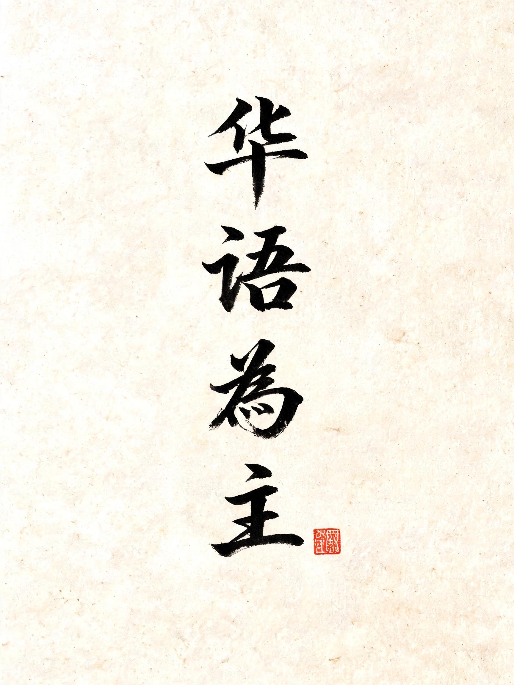 "华语为主" — Brush Chinese Ink | AI Text Effect Generator