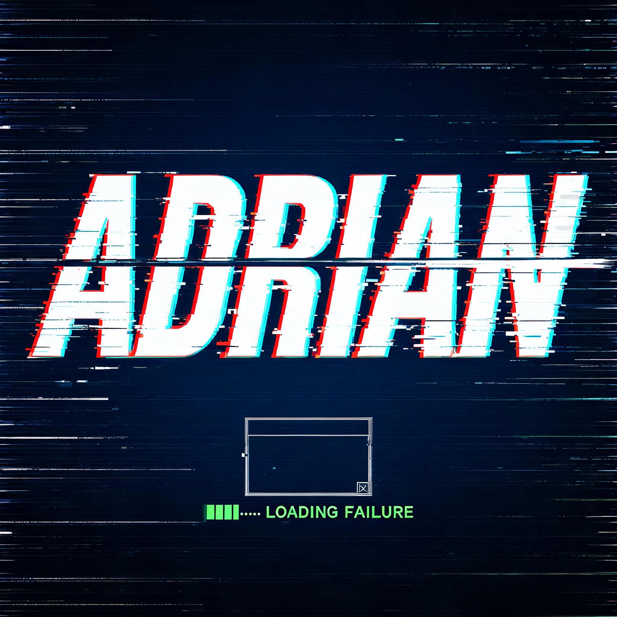 "ADRIAN" — Glitch text effect