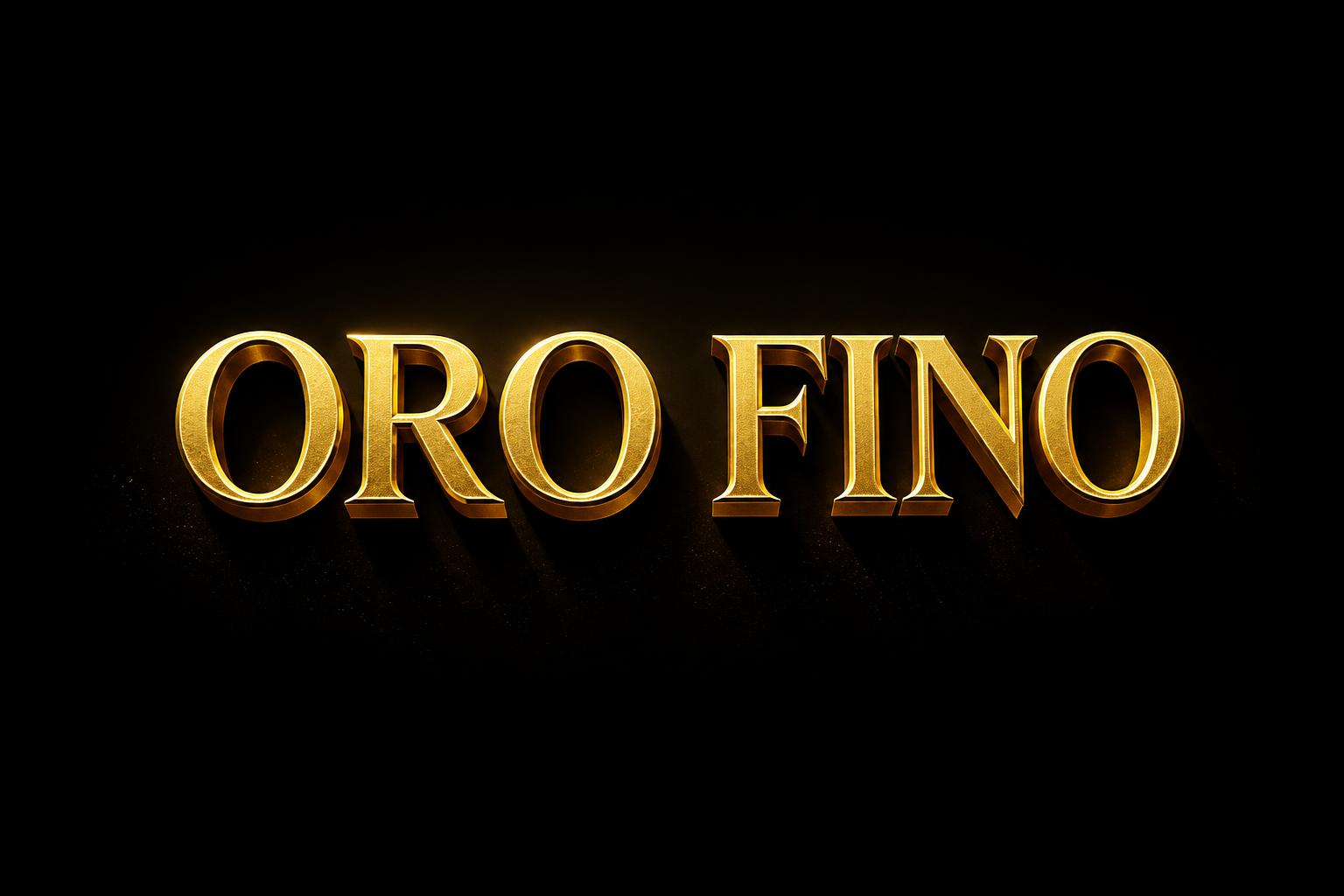"ORO FINO" — 3d Bold Gold | AI Text Effect Generator