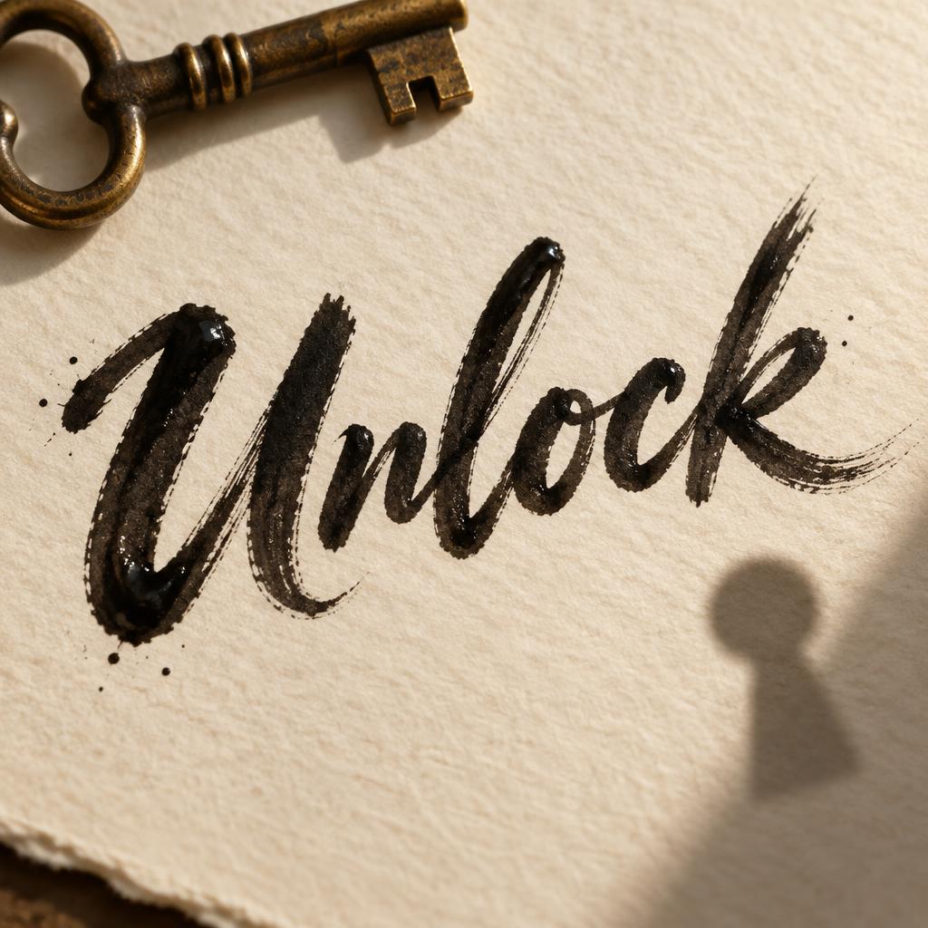 "Unlock" — Brush Stroke | AI Text Effect Generator