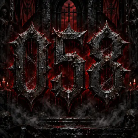 "058" — Gothic Dark text effect