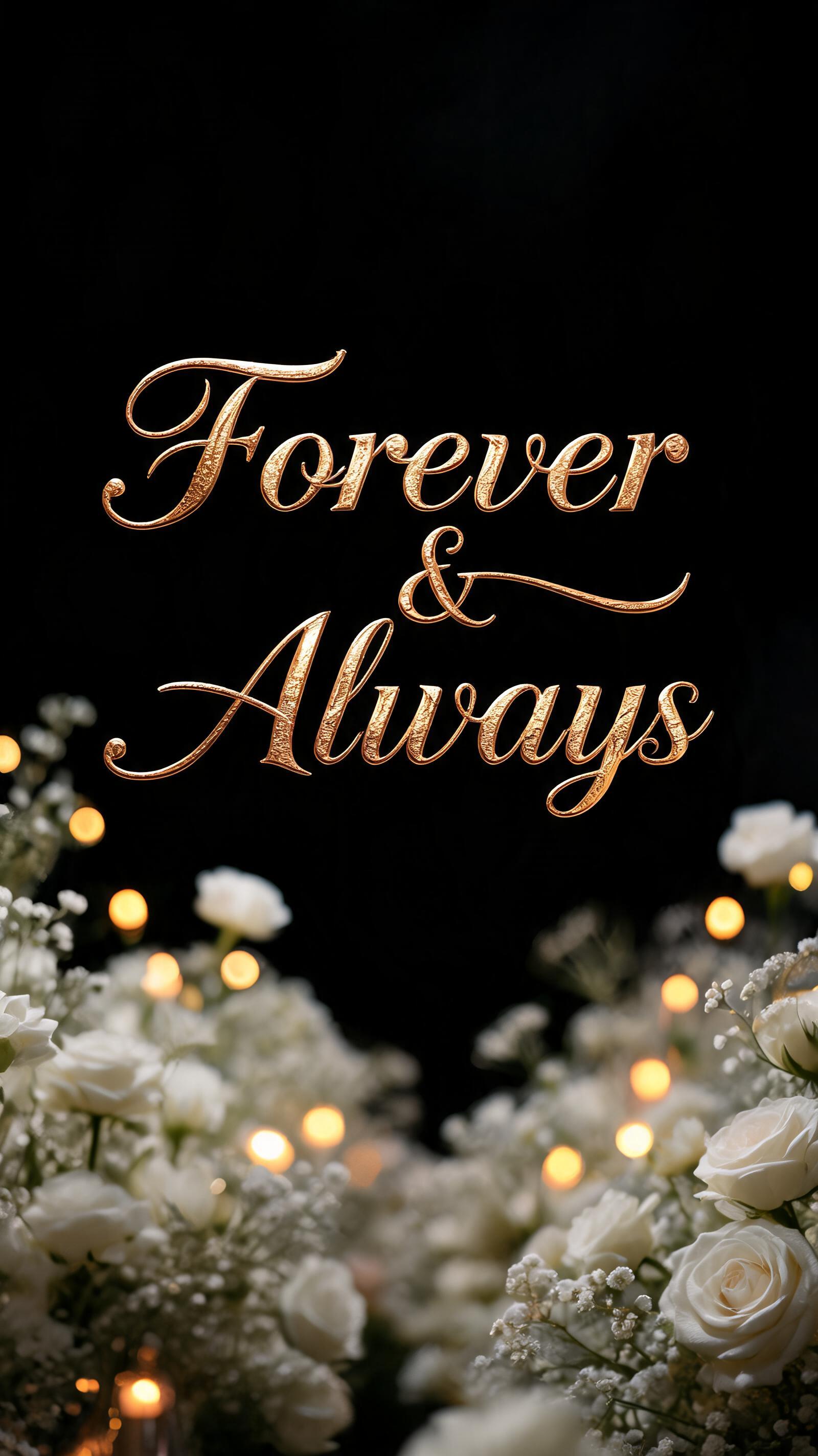 "Forever & Always" — Luxury Gold | AI Text Effect Generator
