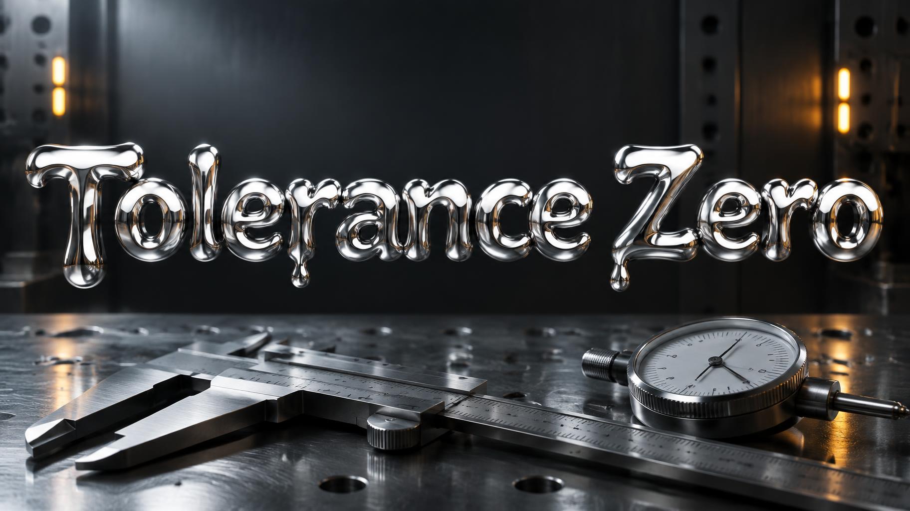 "Tolerance Zero" — Metallic | AI Text Effect Generator