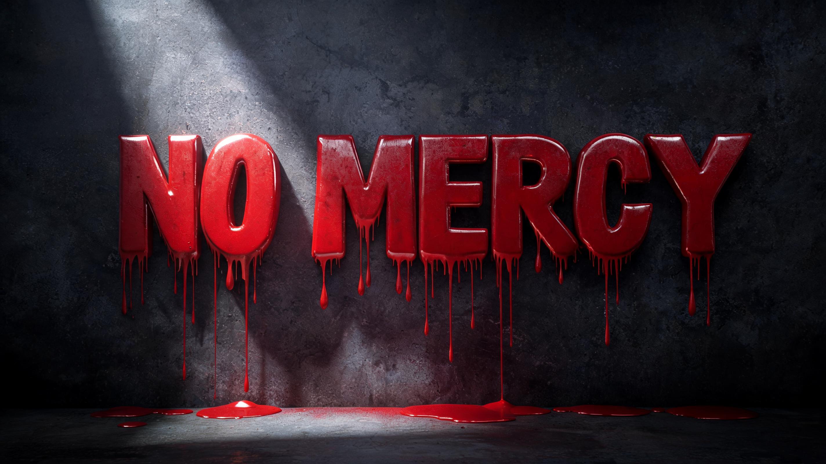"NO MERCY" — Drip Font | AI Text Effect Generator