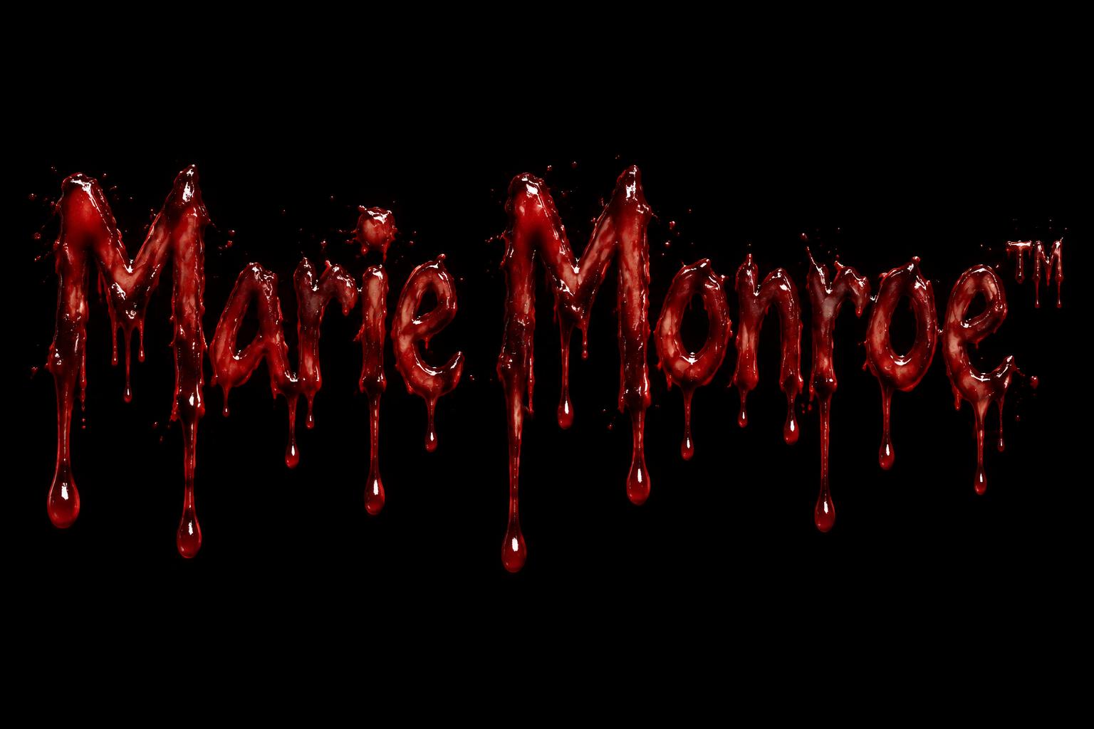"Marie Monroe™" — Drip Font Blood | AI Text Effect Generator