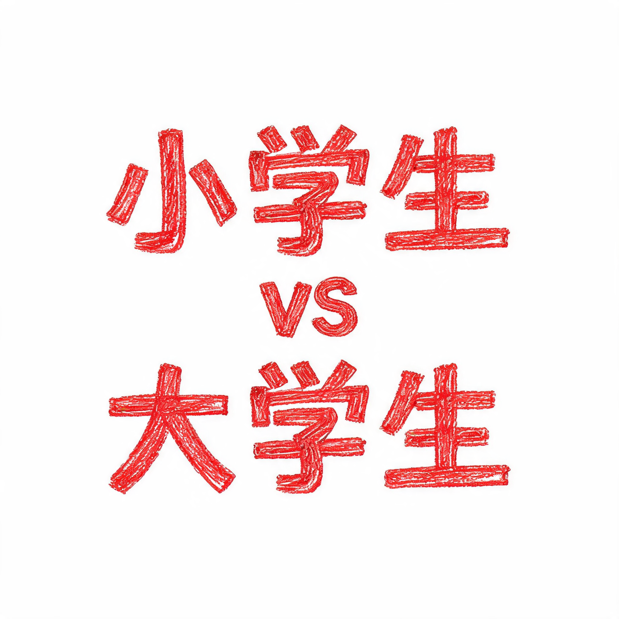 "小学生 vs 大学生" — Vintage | AI Text Effect Generator