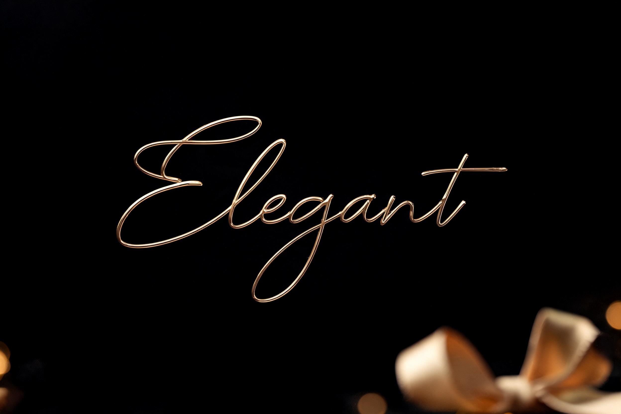 "Elegant" — Elegant Script | AI Text Effect Generator