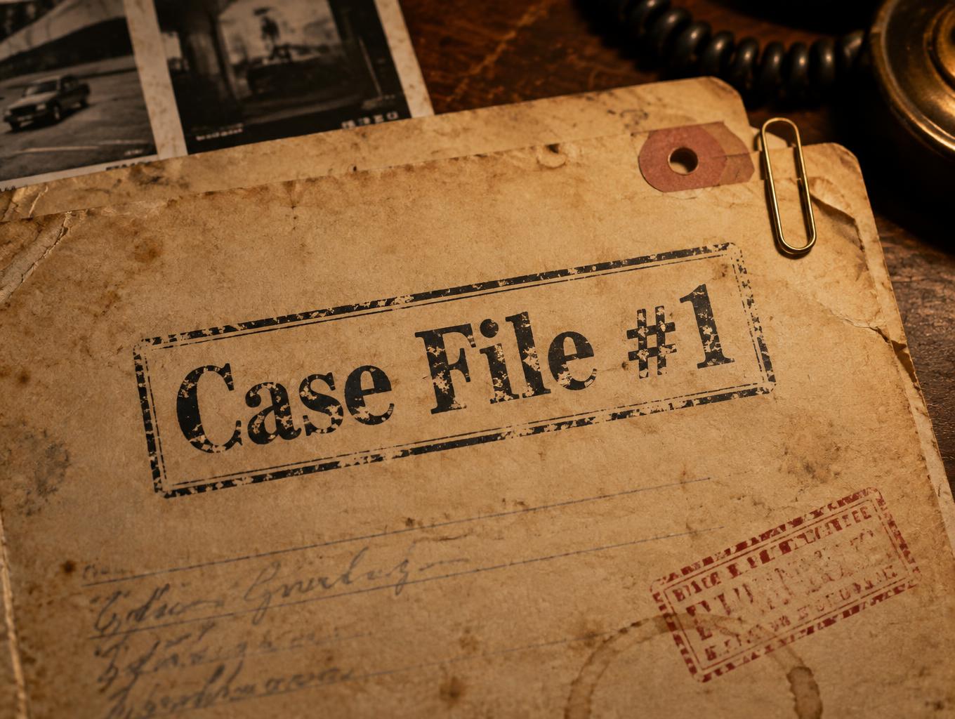 "Case File #1" — Vintage | AI Text Effect Generator