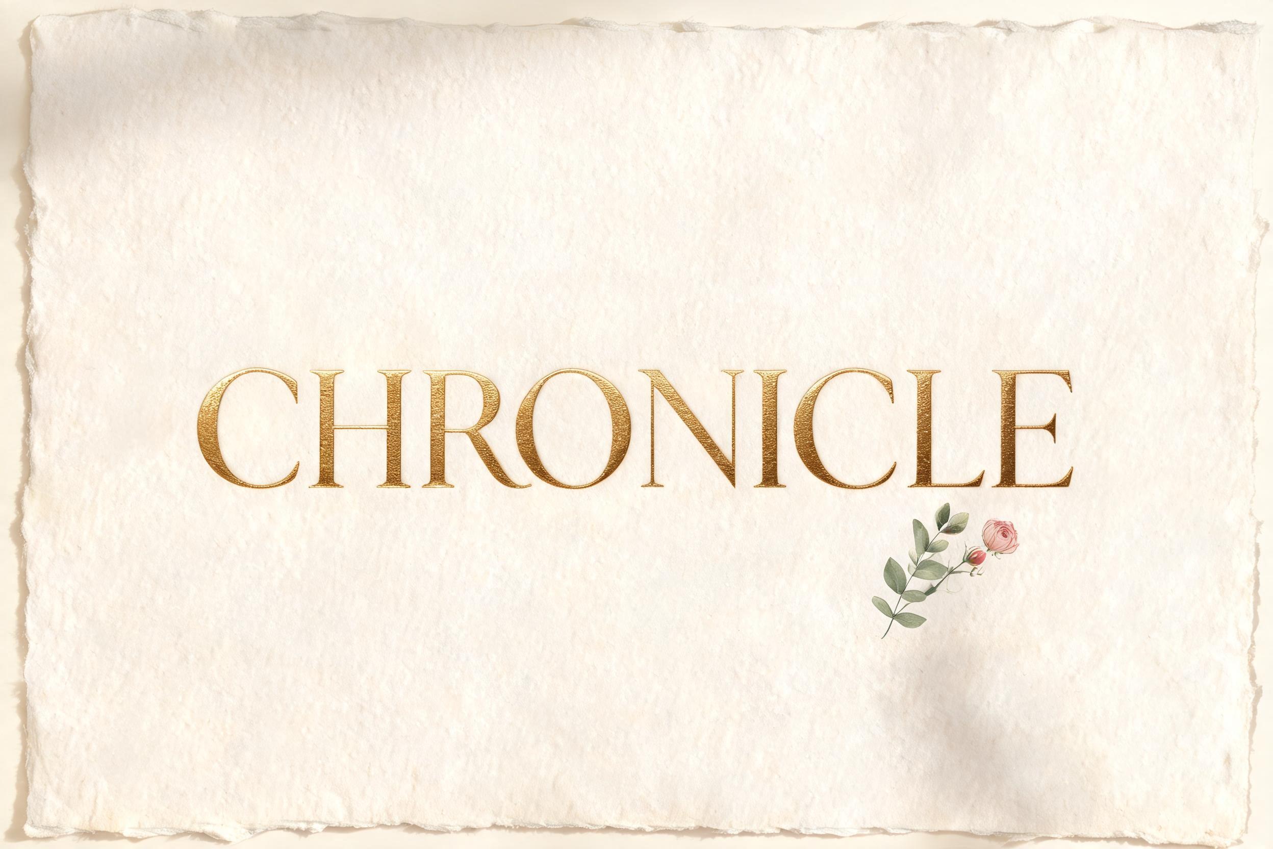 "Chronicle" — Wedding text effect