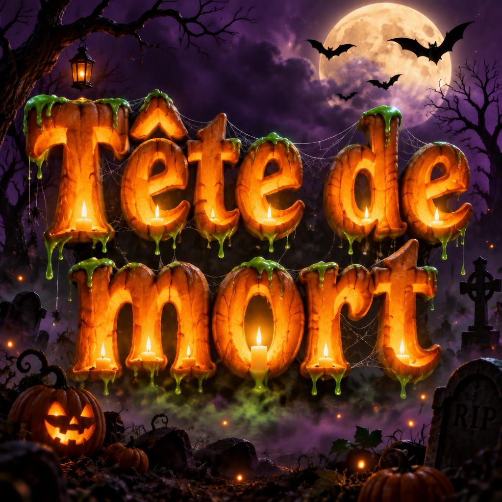 "Tête de mort" — Halloween text effect