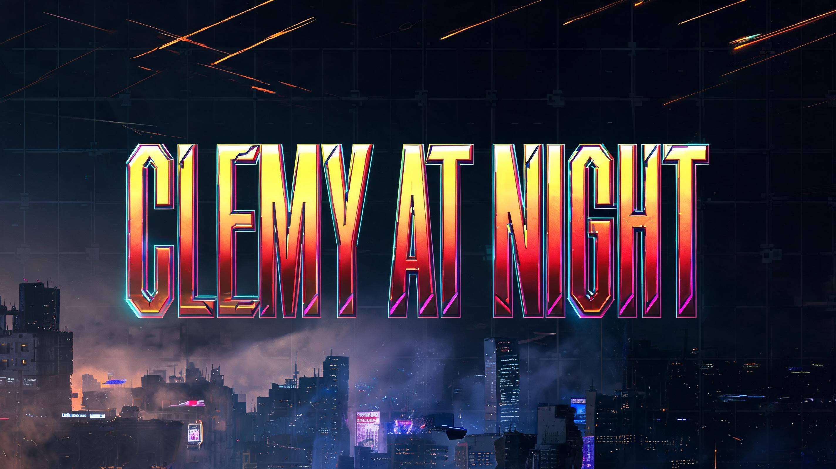 "CLEMY AT NIGHT" — Cyberpunk 2077 | AI Text Effect Generator