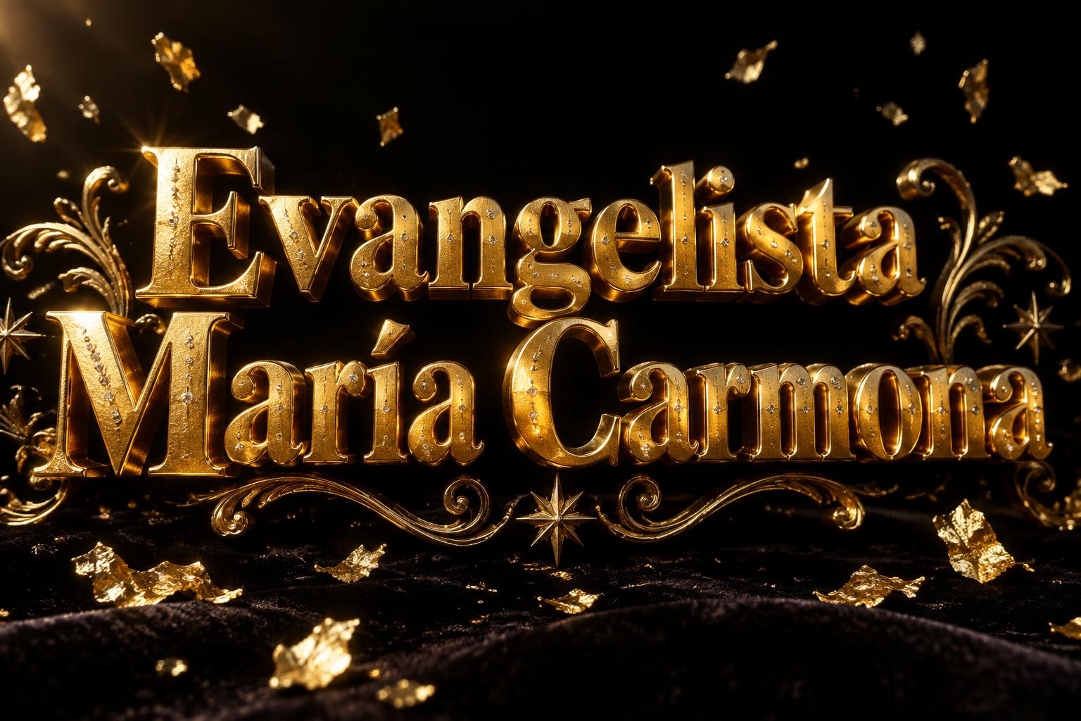 "Evangelista María Carmona" — Luxury Gold | AI Text Effect Generator
