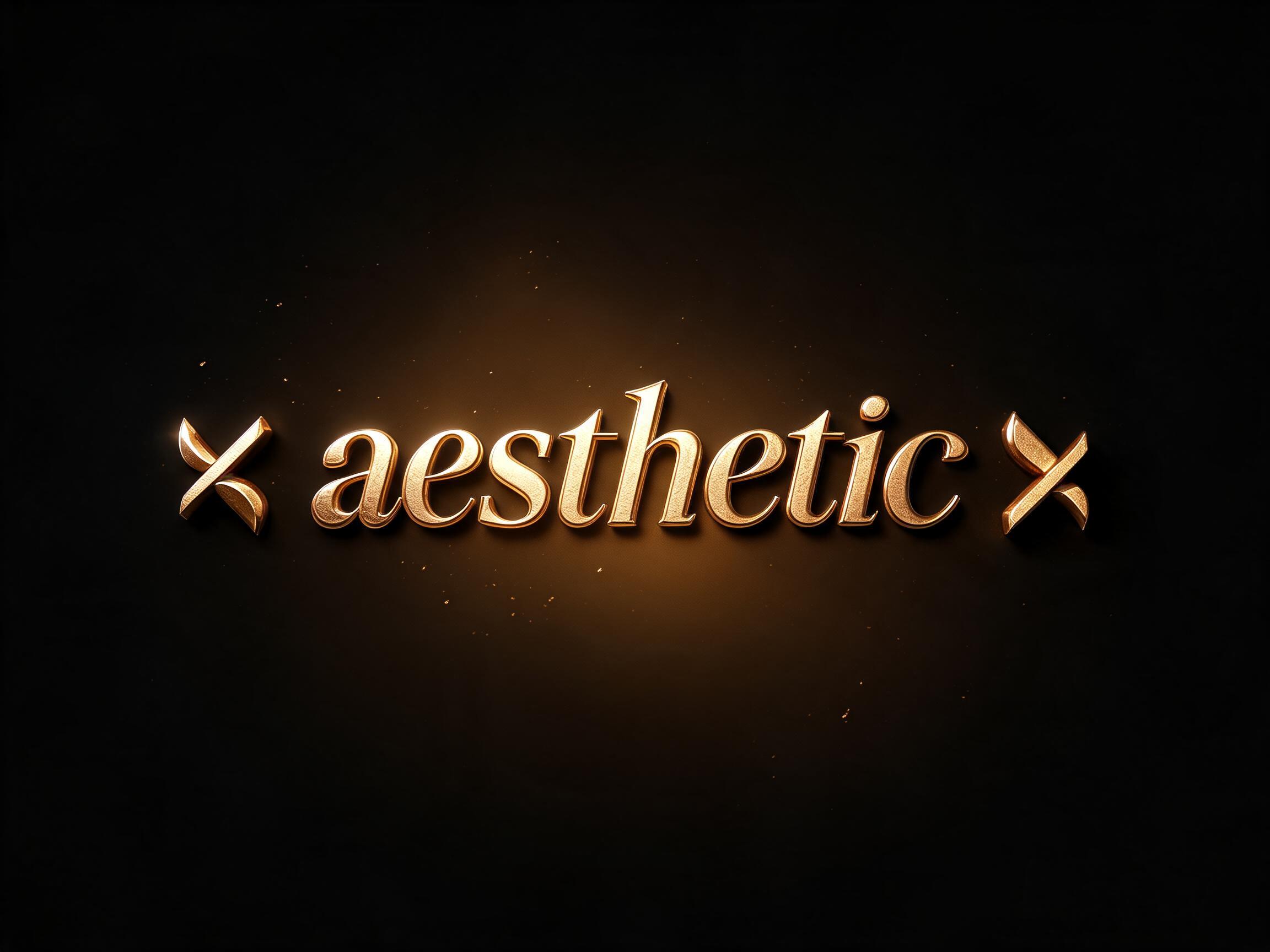 "⊰ 𝘢𝘦𝘴𝘵𝘩𝘦𝘵𝘪𝘤 ⊱" — 3d Bold Gold | AI Text Effect Generator