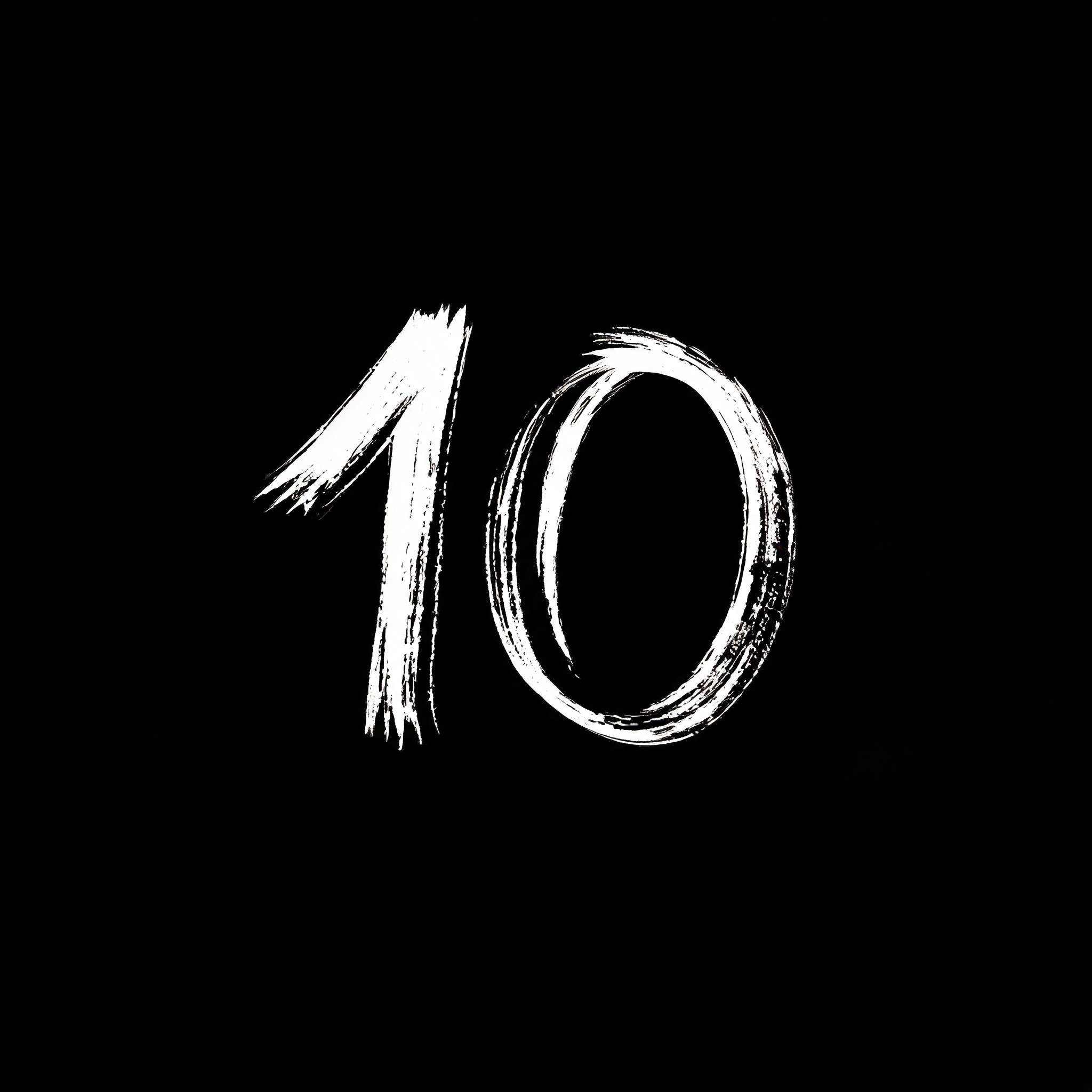 "10" — Brush Stroke | AI Text Effect Generator