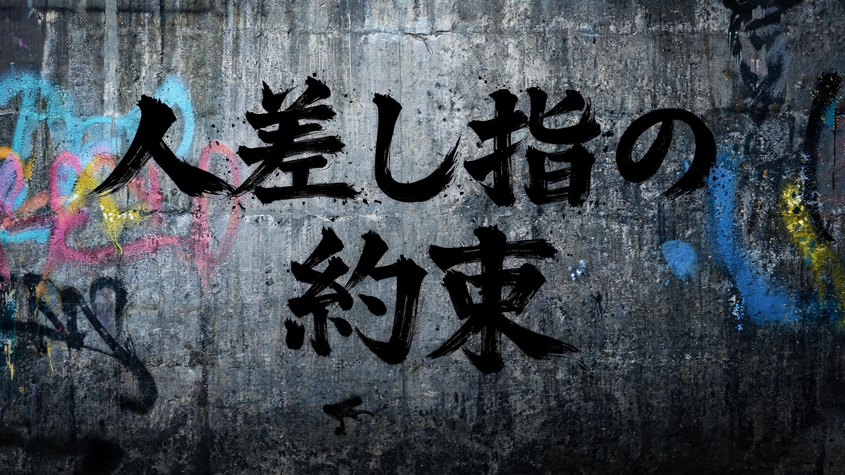 "人差し指の約束" — Brush Japanese Ink | AI Text Effect Generator