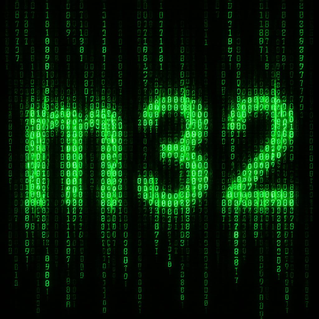 "m32" — Cyberpunk Data Stream text effect