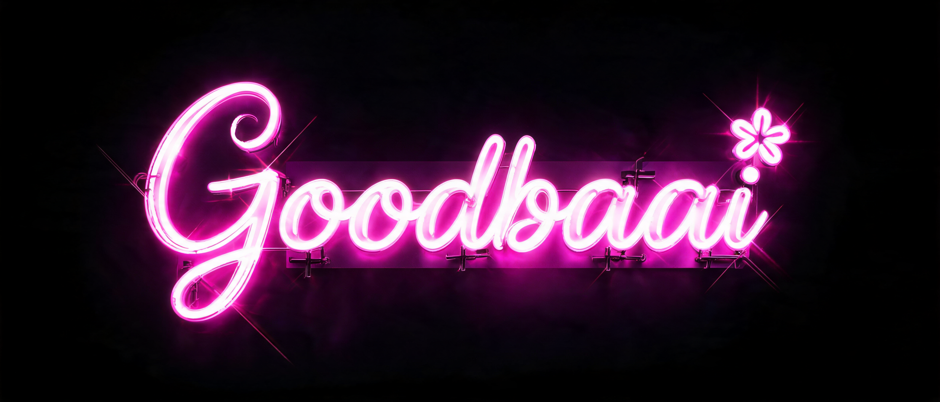 "Goodbaai" — Neon Sign | AI Text Effect Generator