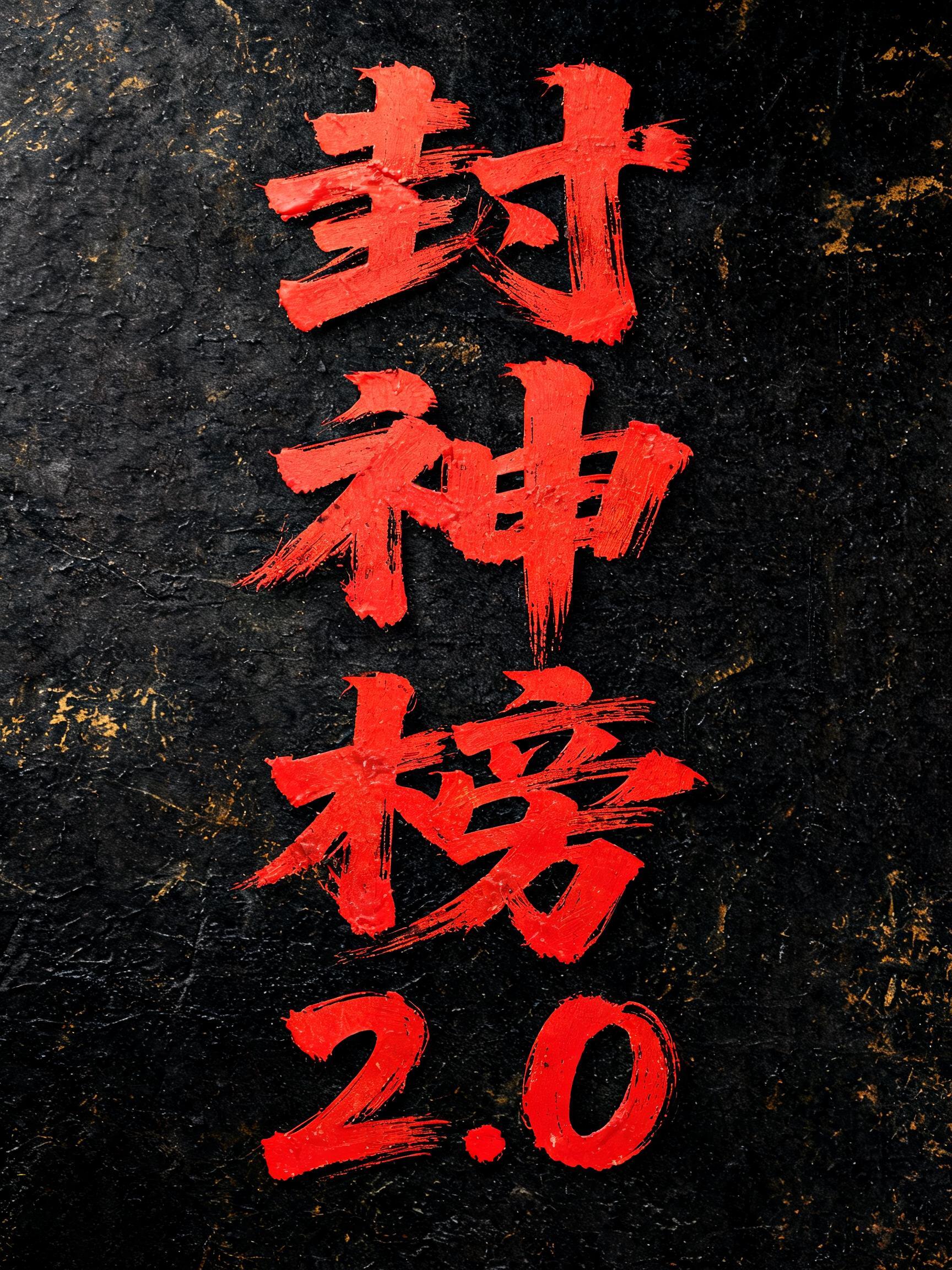 "封神榜2.0" — Brush Dry text effect