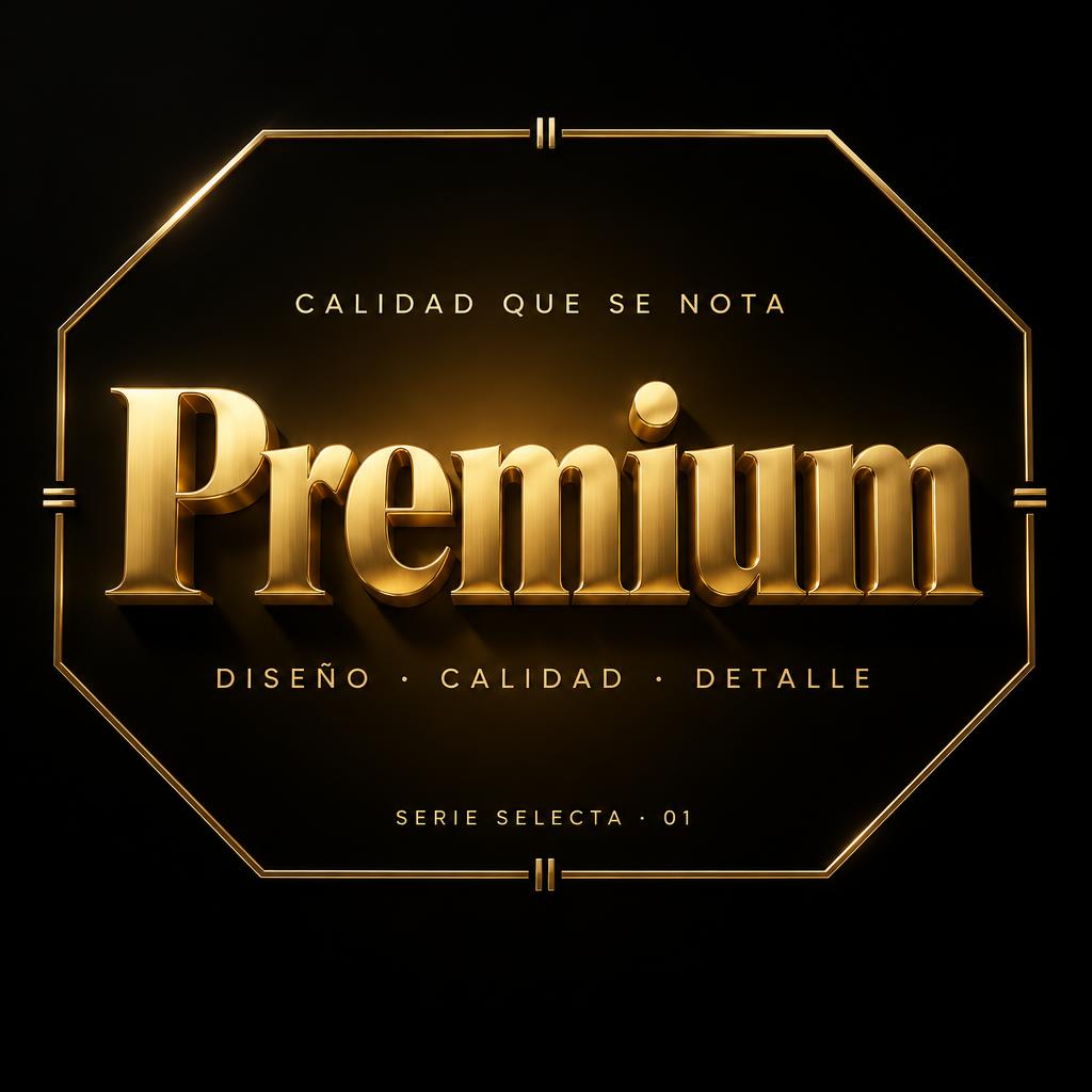 "Premium
CALIDAD QUE SE NOTA
DISEÑO · CALIDAD · DETALLE
SERIE SELECTA · 01" — 3d Bold Gold | AI Text Effect Generator