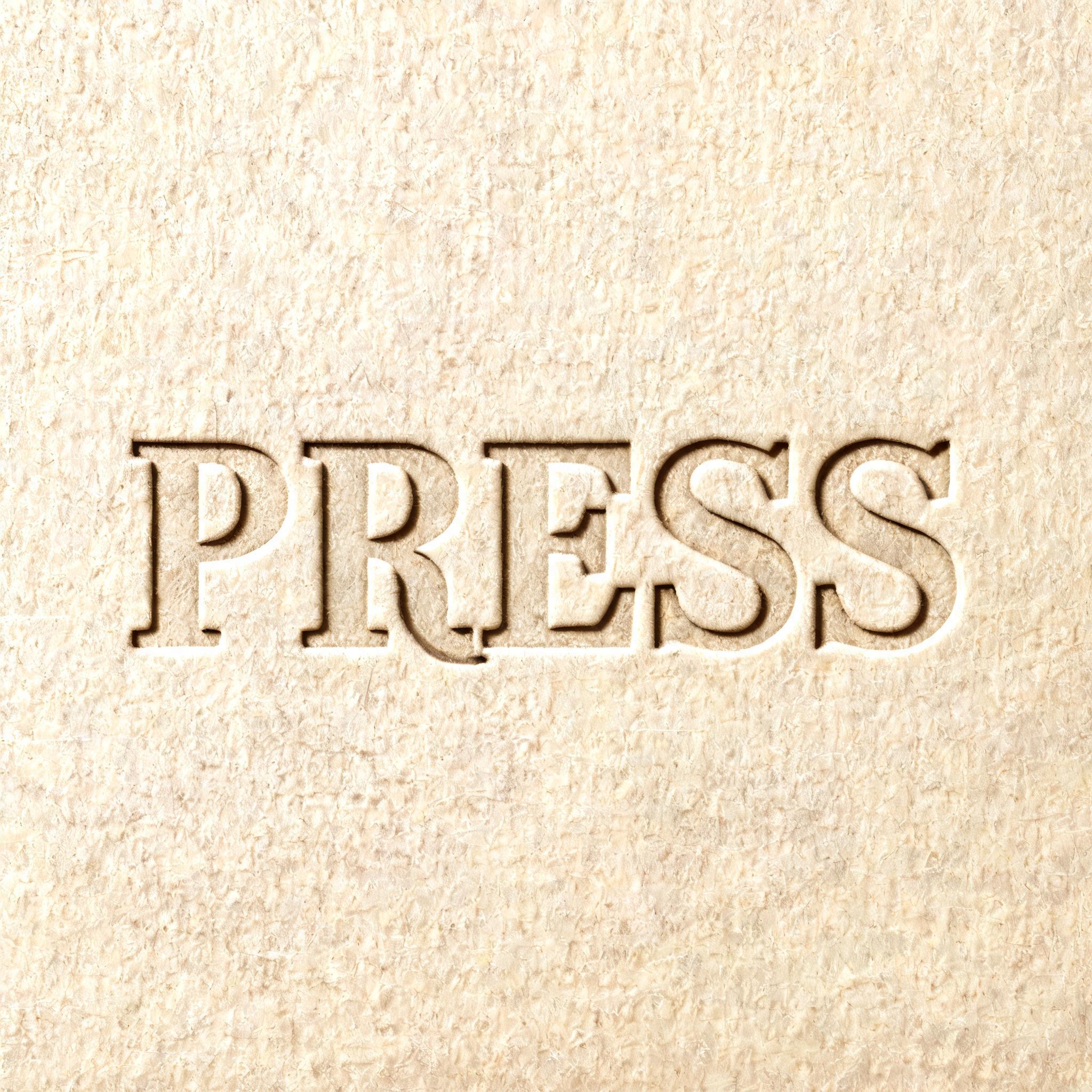 "PRESS" — Emboss | AI Text Effect Generator