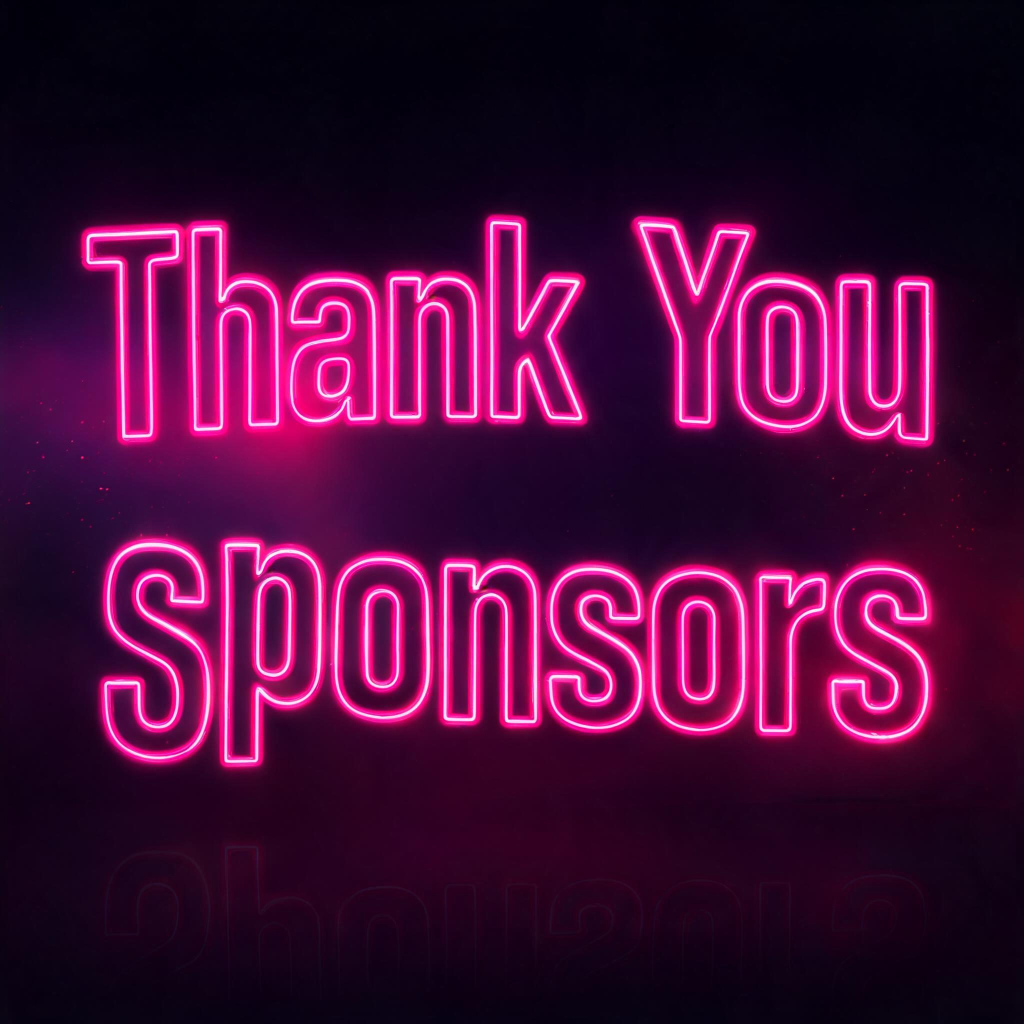 "Thank You Sponsors" — Neon Outline text effect
