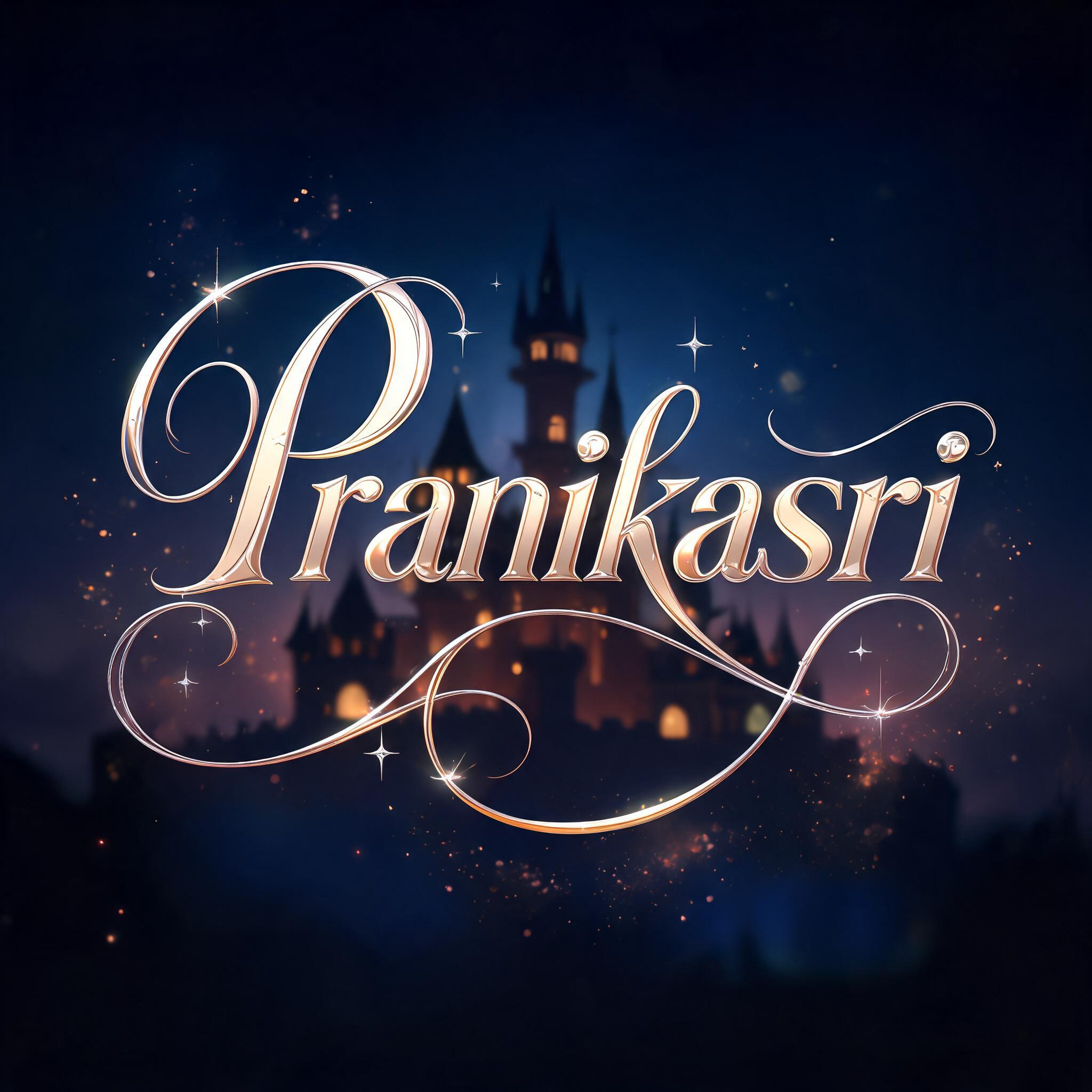 "Pranikasri" — Fairy Tale | AI Text Effect Generator