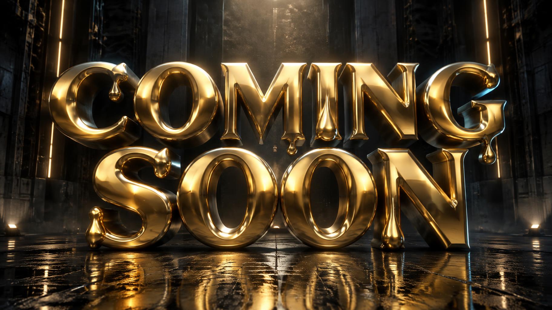 "COMING SOON" — Metallic | AI Text Effect Generator