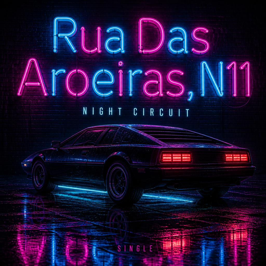 "Rua Das Aroeiras, N11" — Neon Glow | AI Text Effect Generator