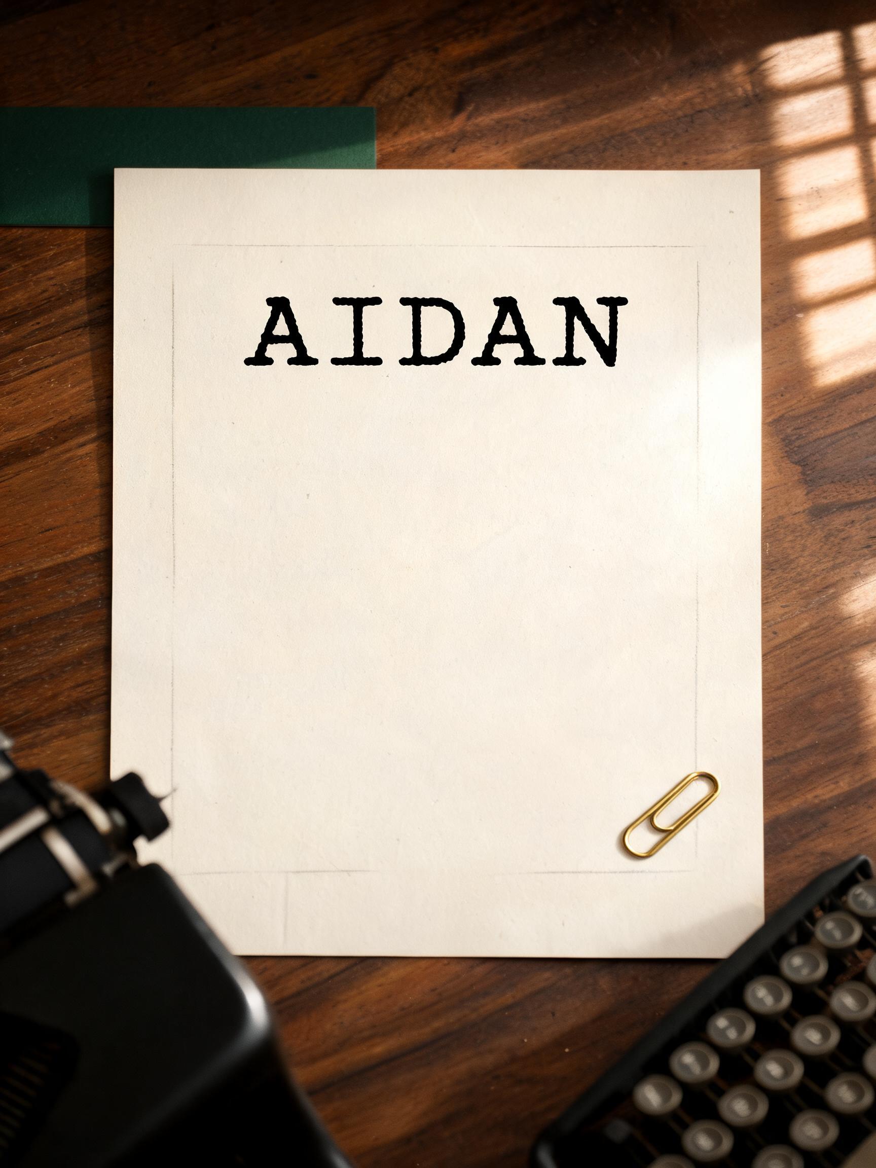 "Aidan" —  | AI Text Effect Generator