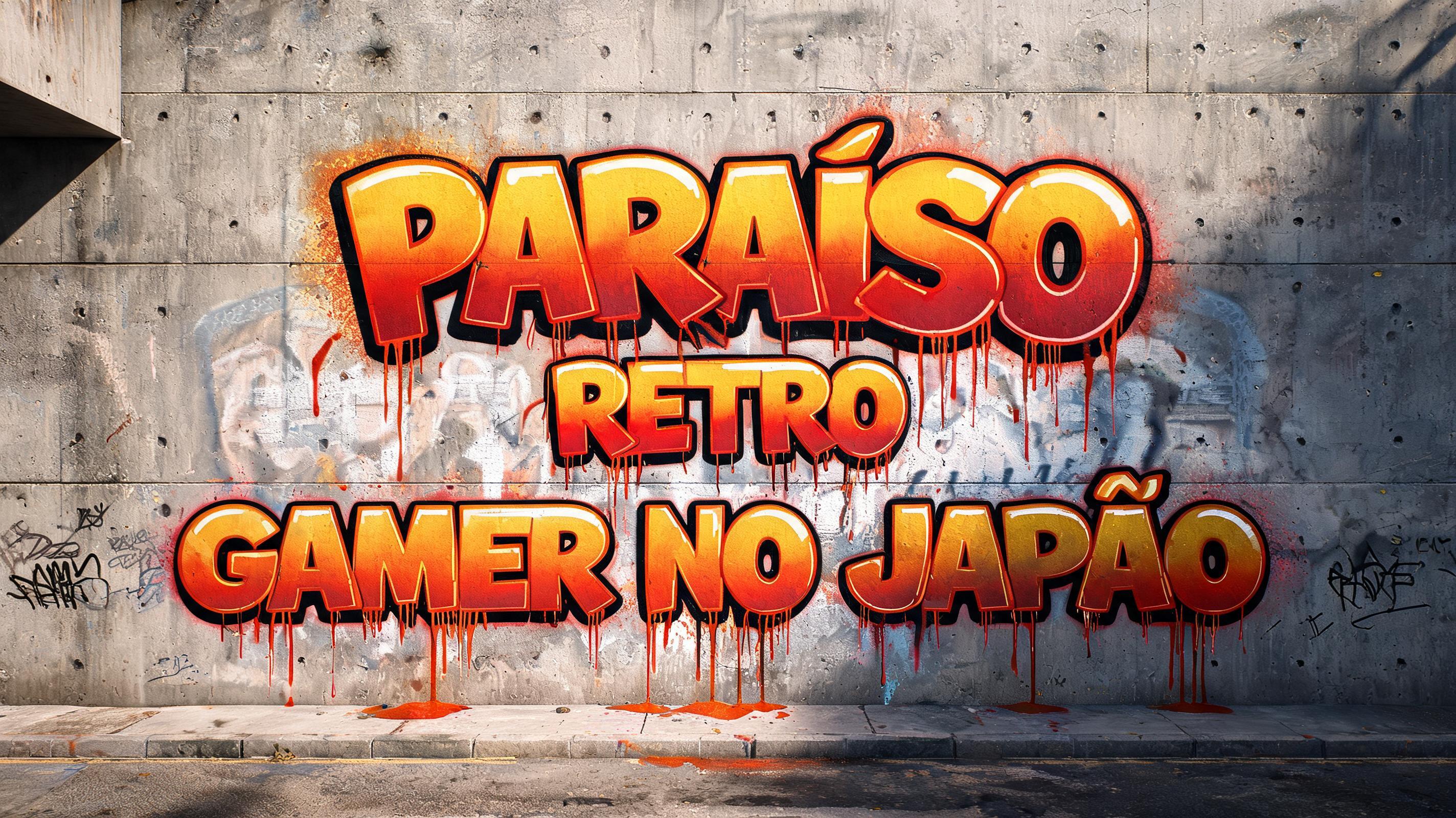 "PARAÍSO 
    RETRO
GAMER NO JAPÃO" — Graffiti | AI Text Effect Generator