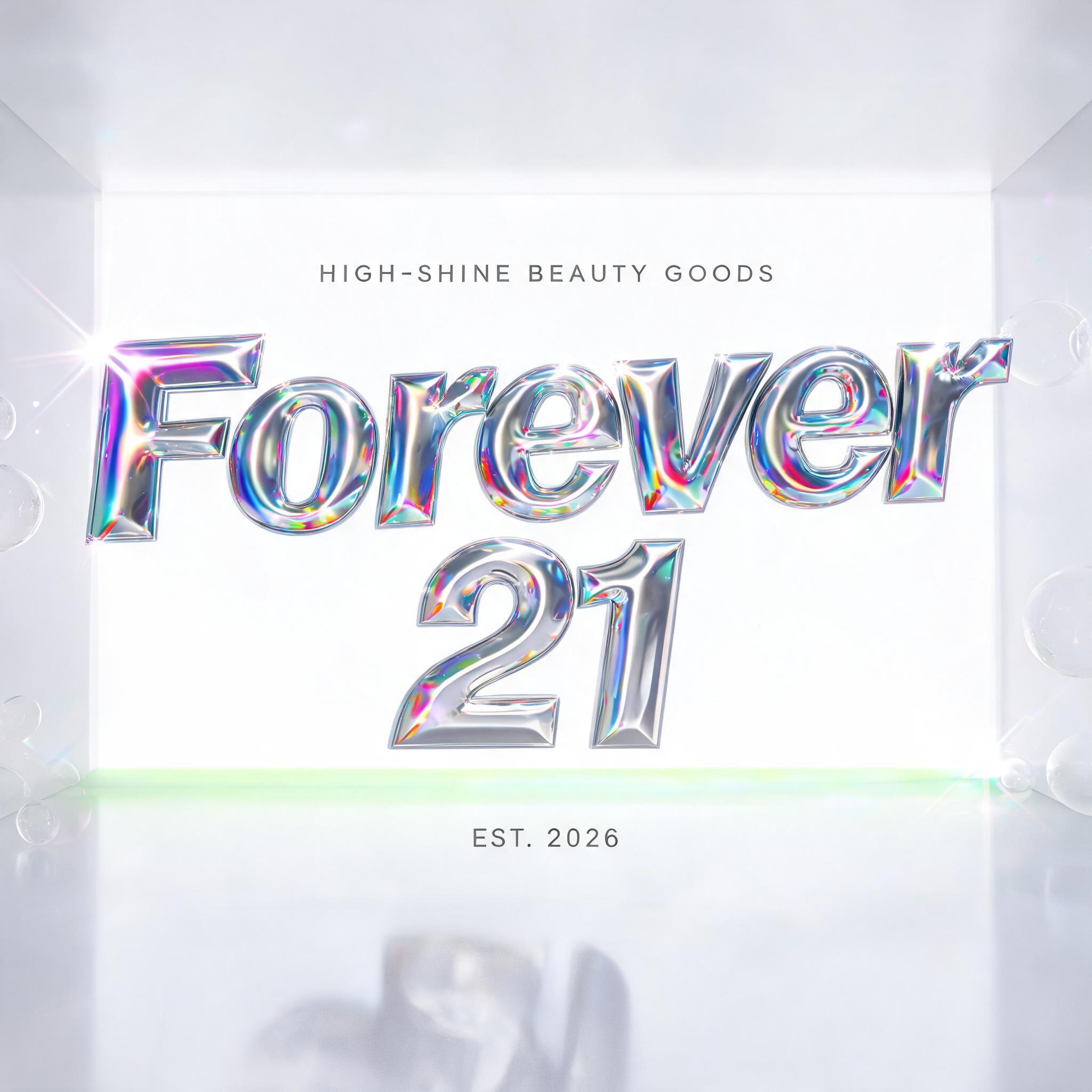 "Forever 21" — Y2k Chrome | AI Text Effect Generator