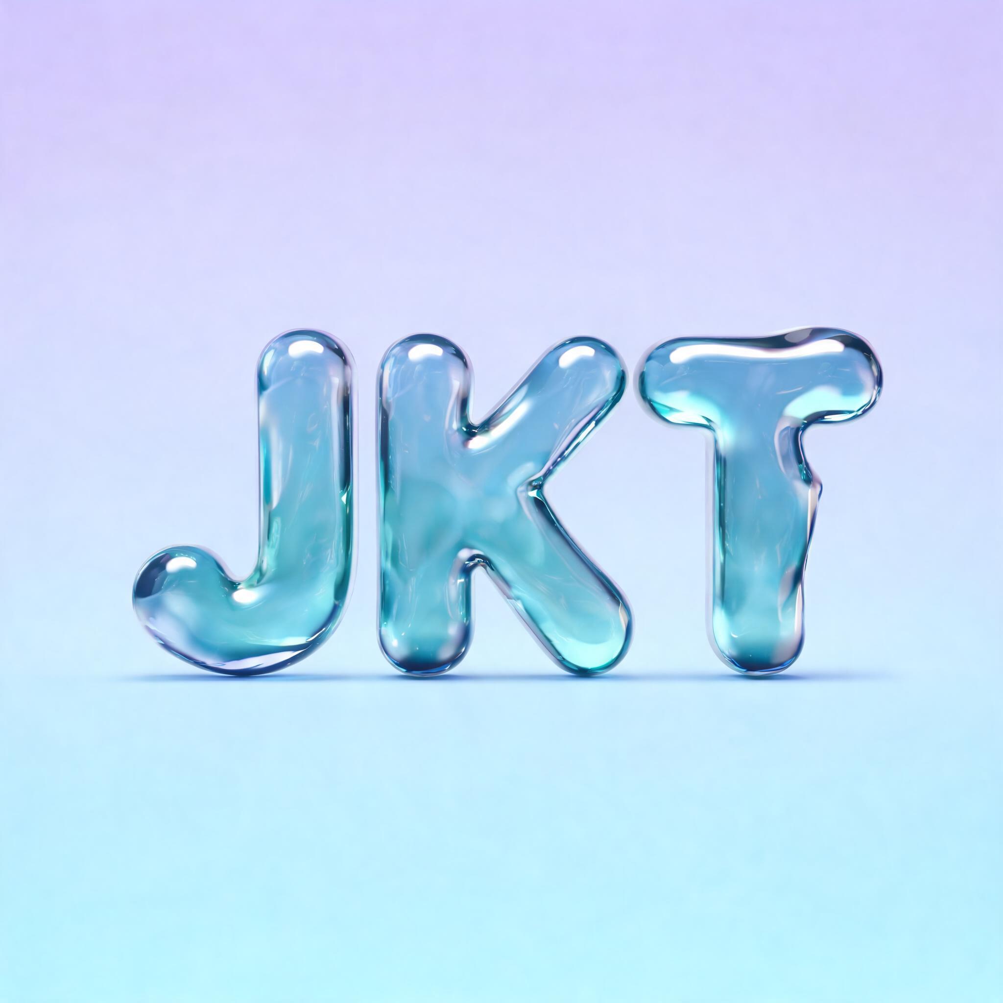 "JKT" — Glass Liquid | AI Text Effect Generator