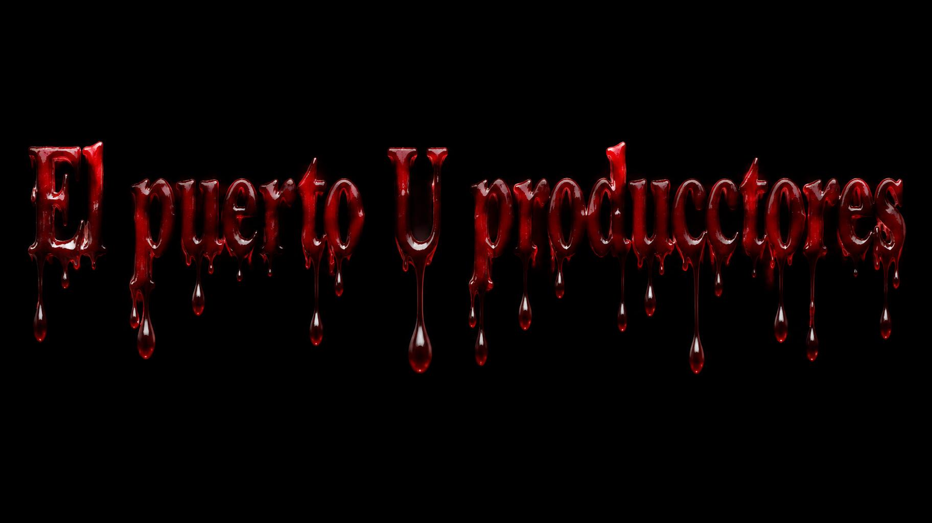 "El puerto U producctores" — Drip Font Blood | AI Text Effect Generator