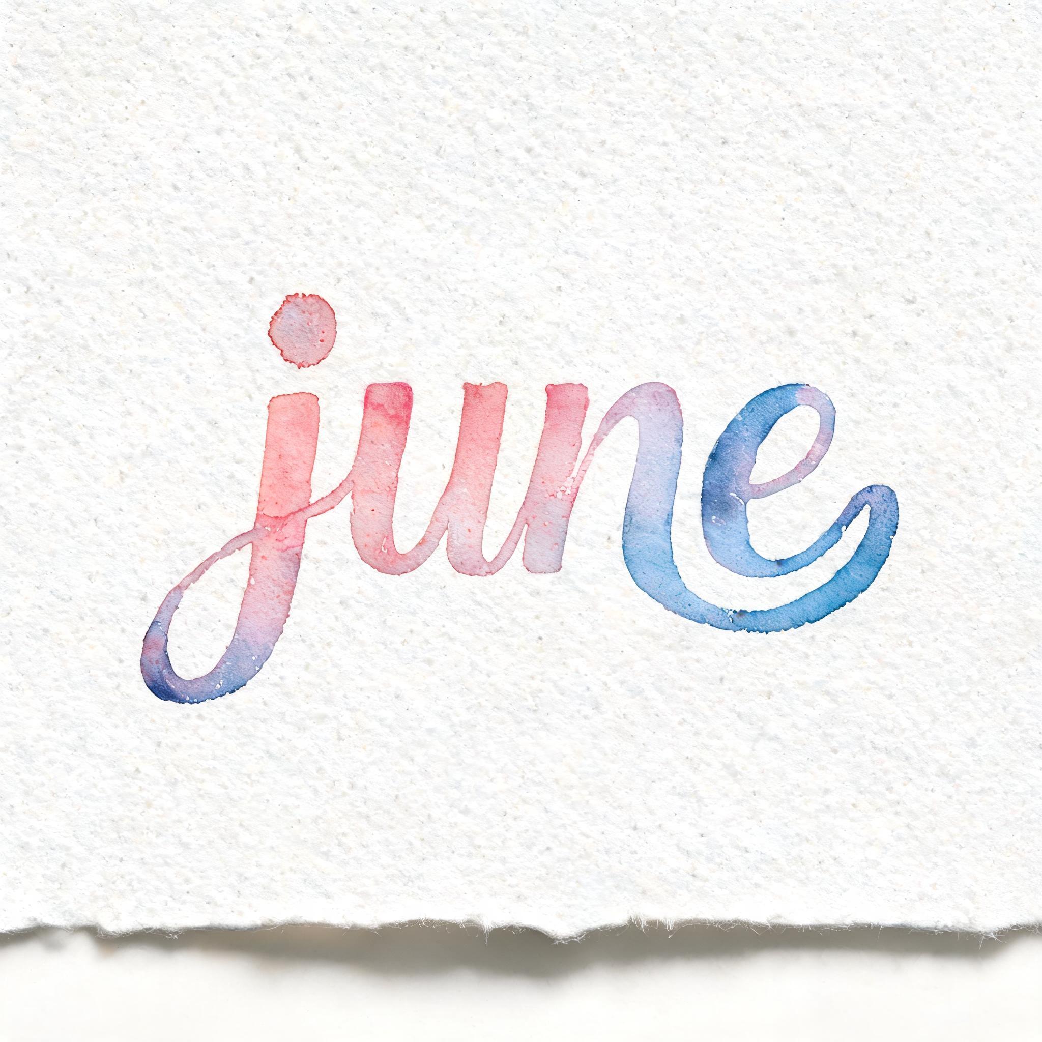 "june" — Watercolor | AI Text Effect Generator