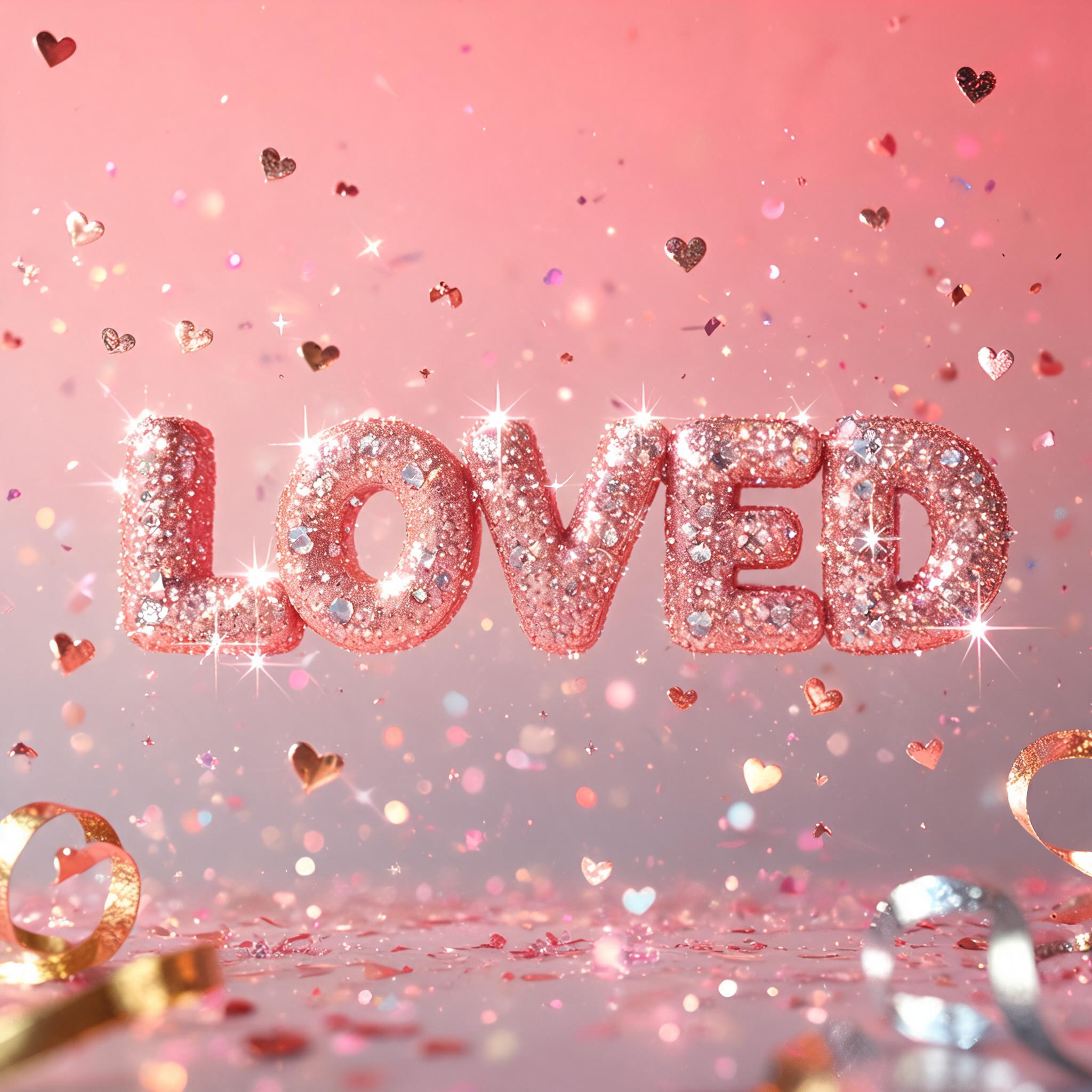 "LOVED" —  | AI Text Effect Generator