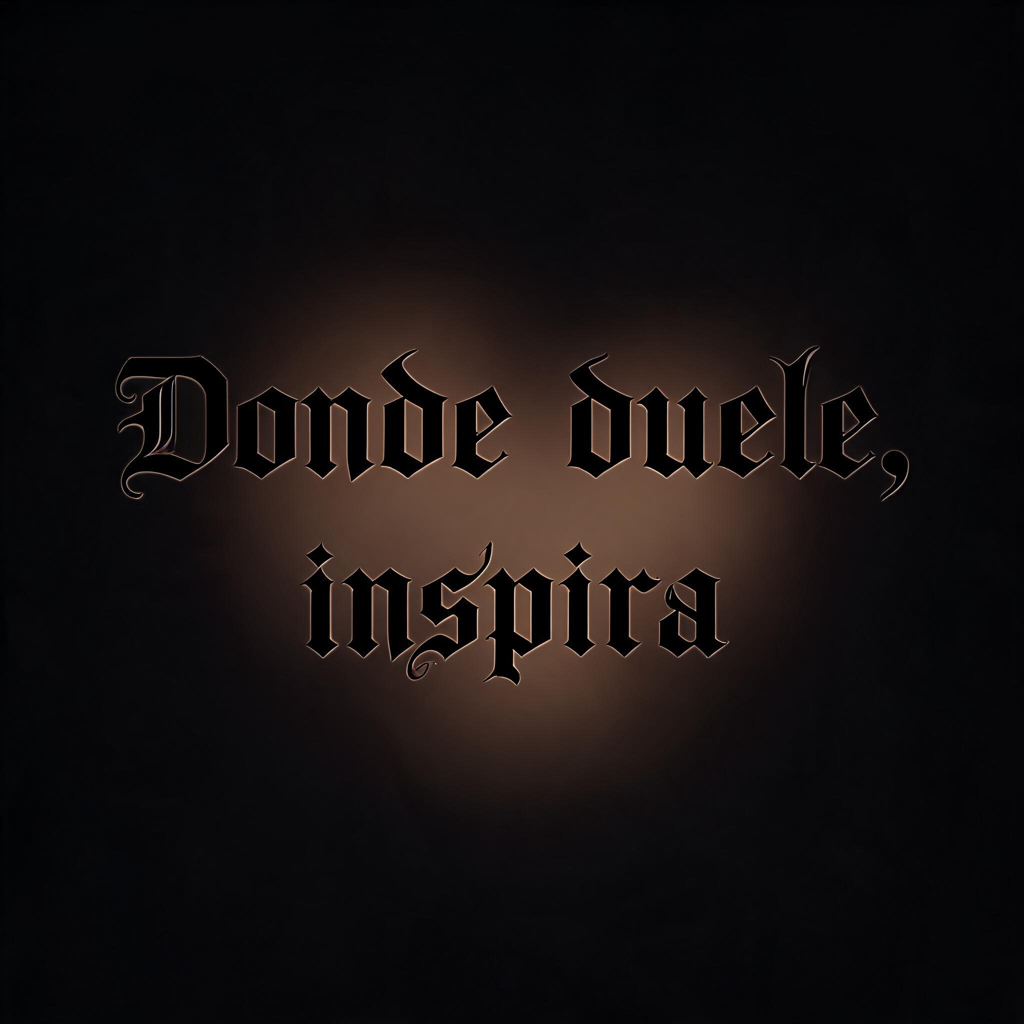 "Donde duele, inspira" — Gothic Font | AI Text Effect Generator